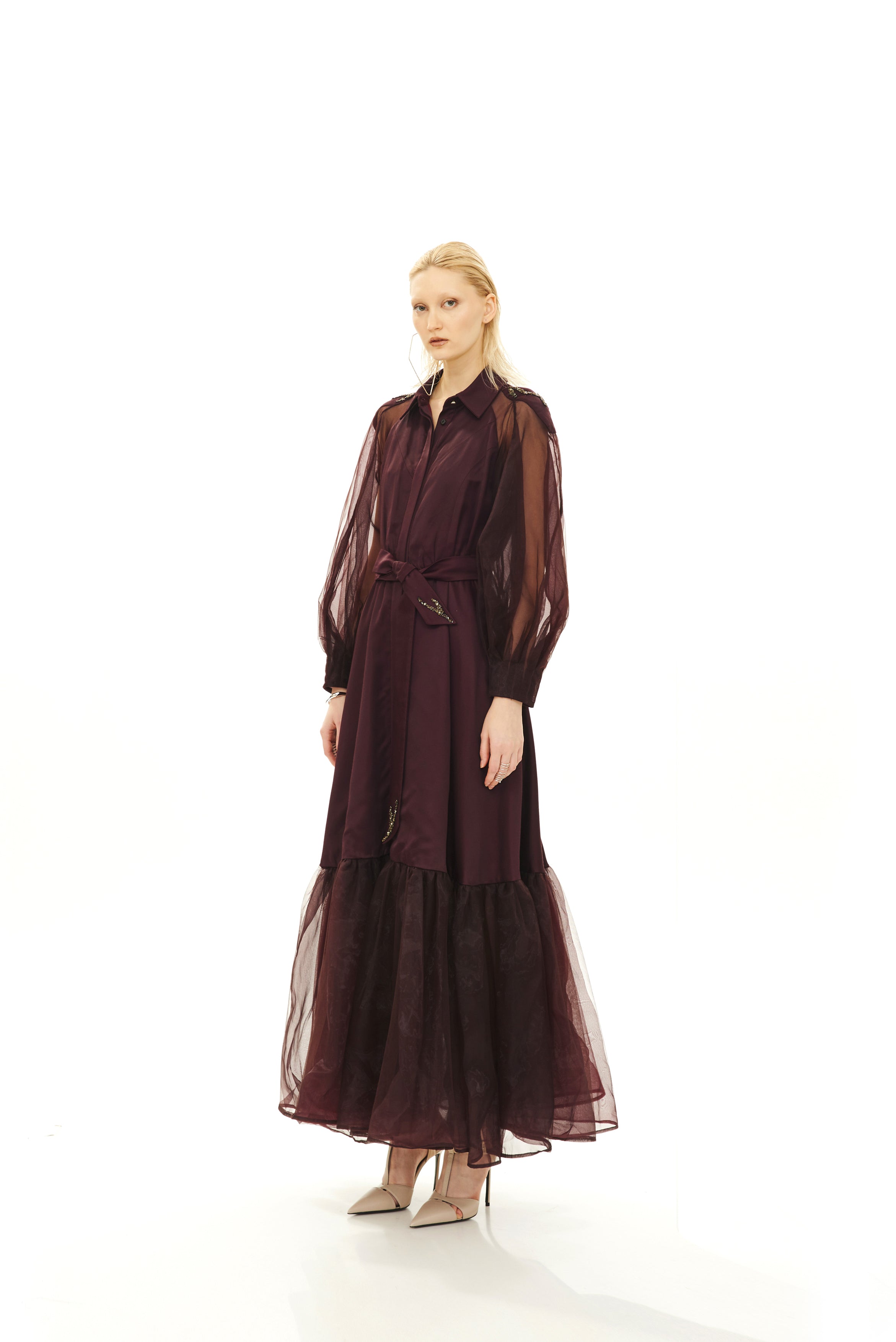 MAXI CHEMISIER WITH LONG SLEEVES