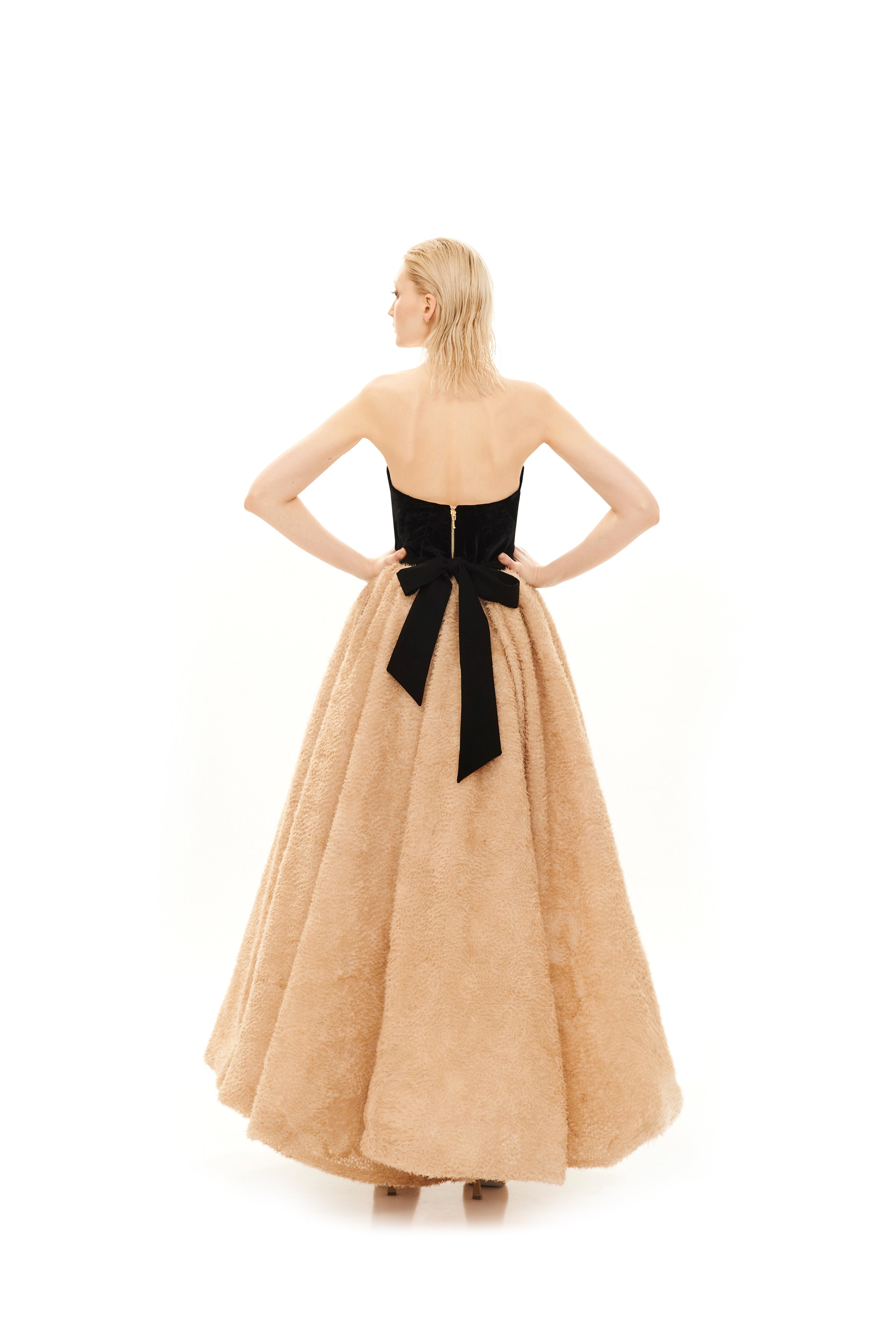 RUFFLED ORGANZA BALL GOWN