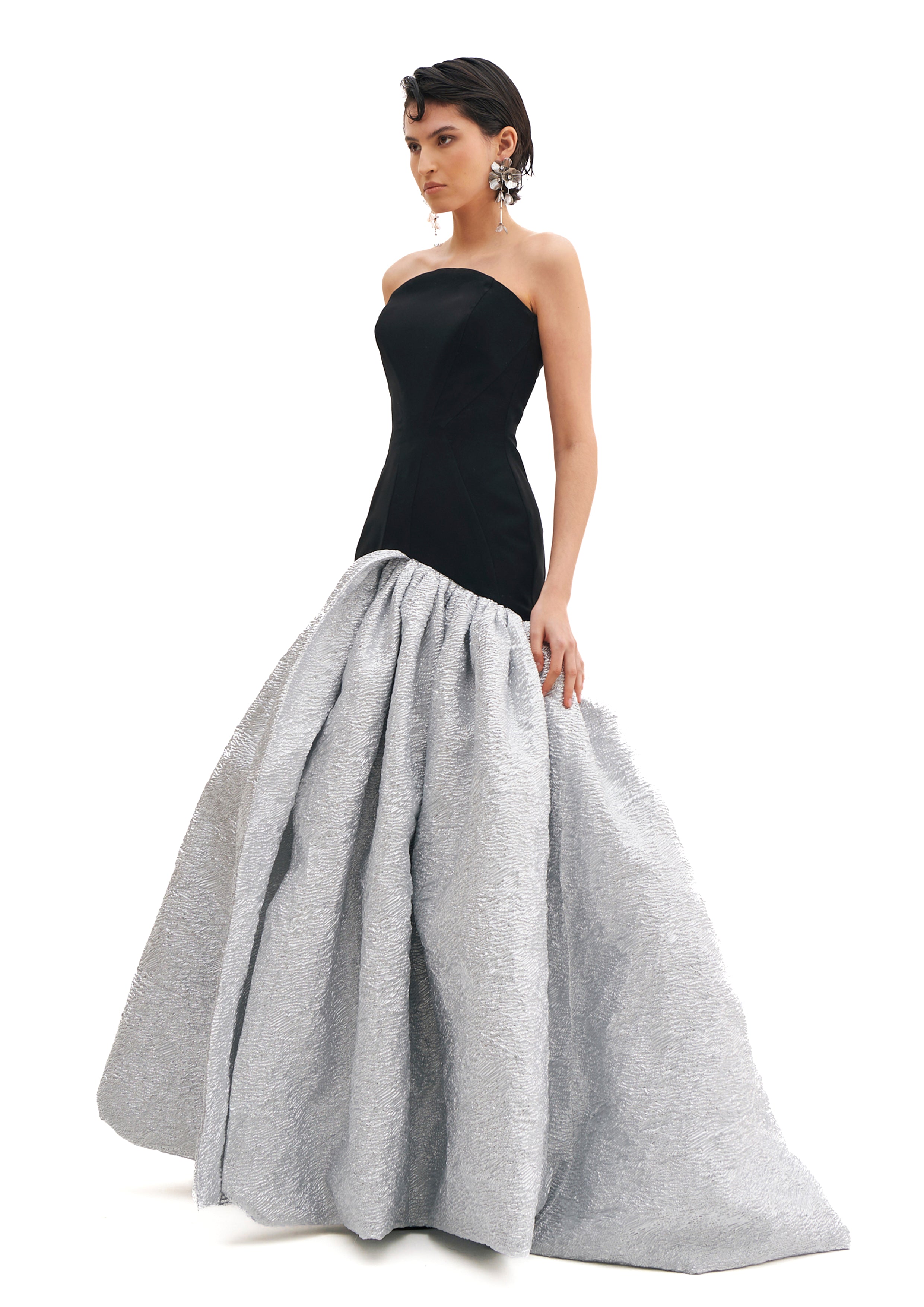 RADIANCE JACQUARD BALL GOWN WITH CORSET