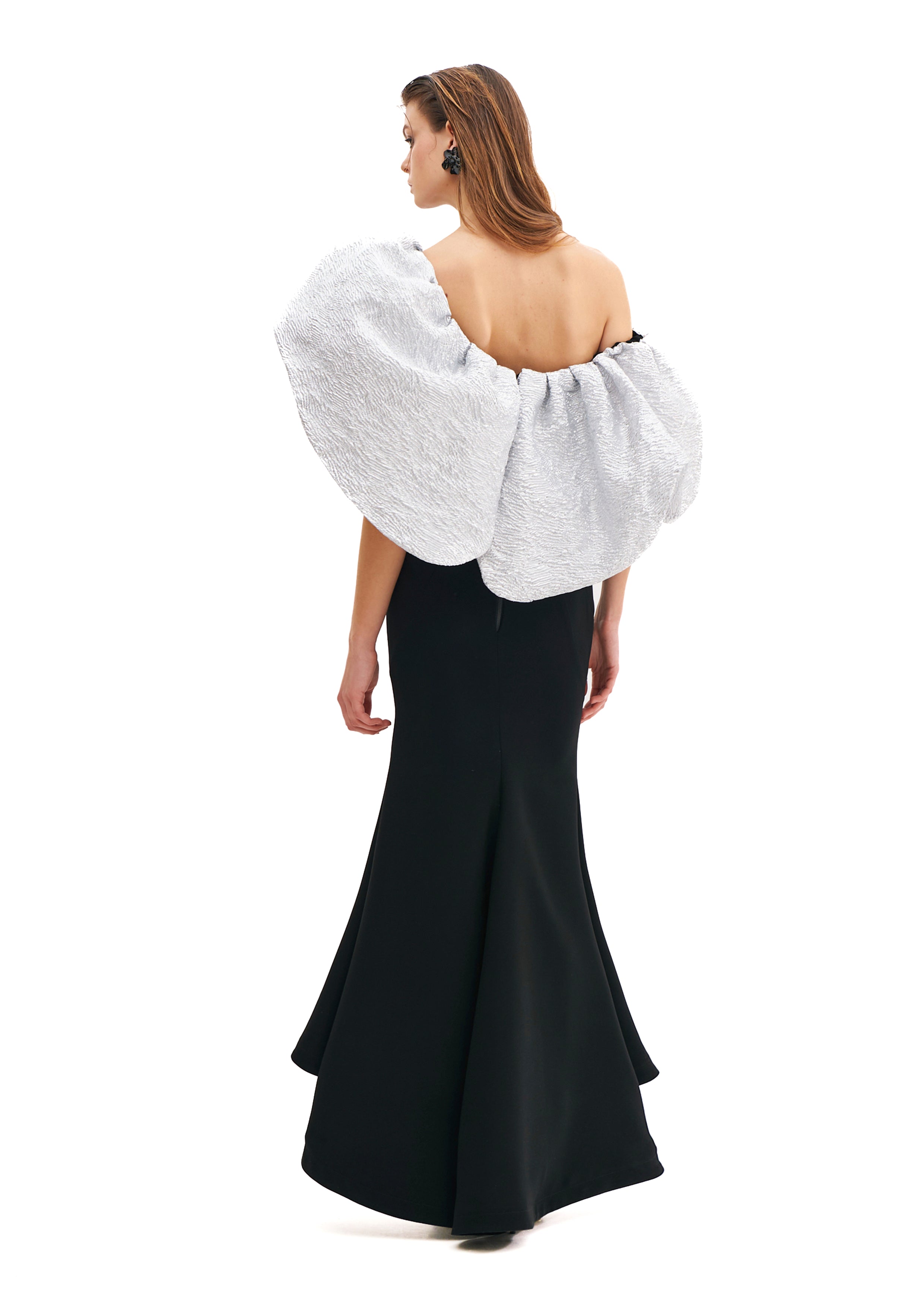 TULIP MAXI DRESS WITH JACQUARD PETALS