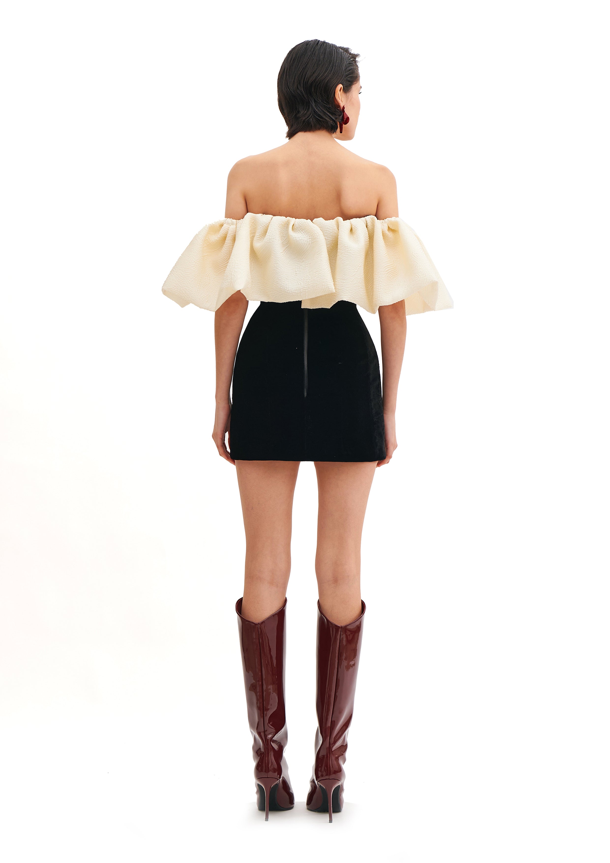 MINI DRESS WITH RADIANCE JAQUARD PETALS