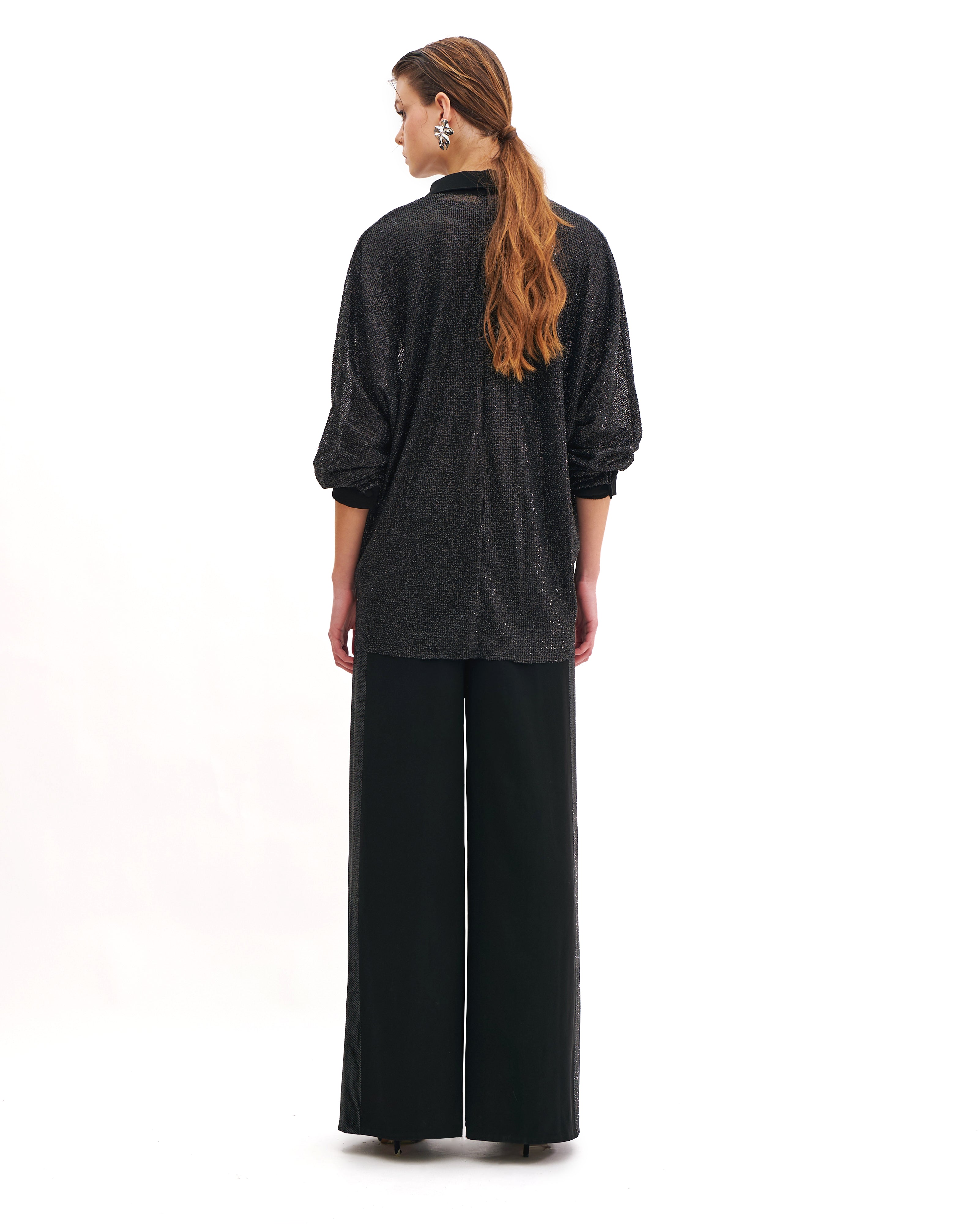 NOIR CRYSTAL LONG SLEEVES SHIRT