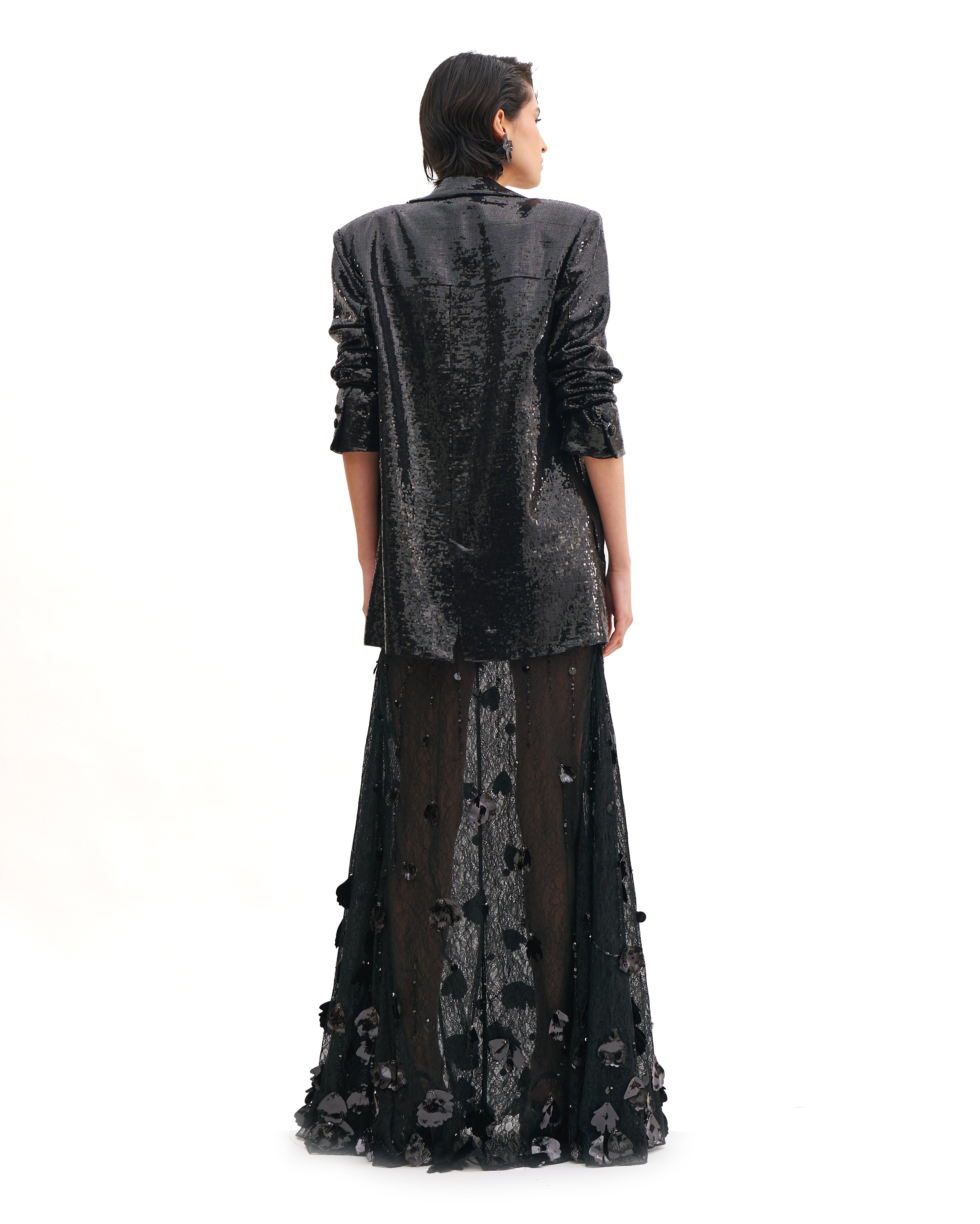 CHANTILLY EMBROIDERY MERMAID SKIRT