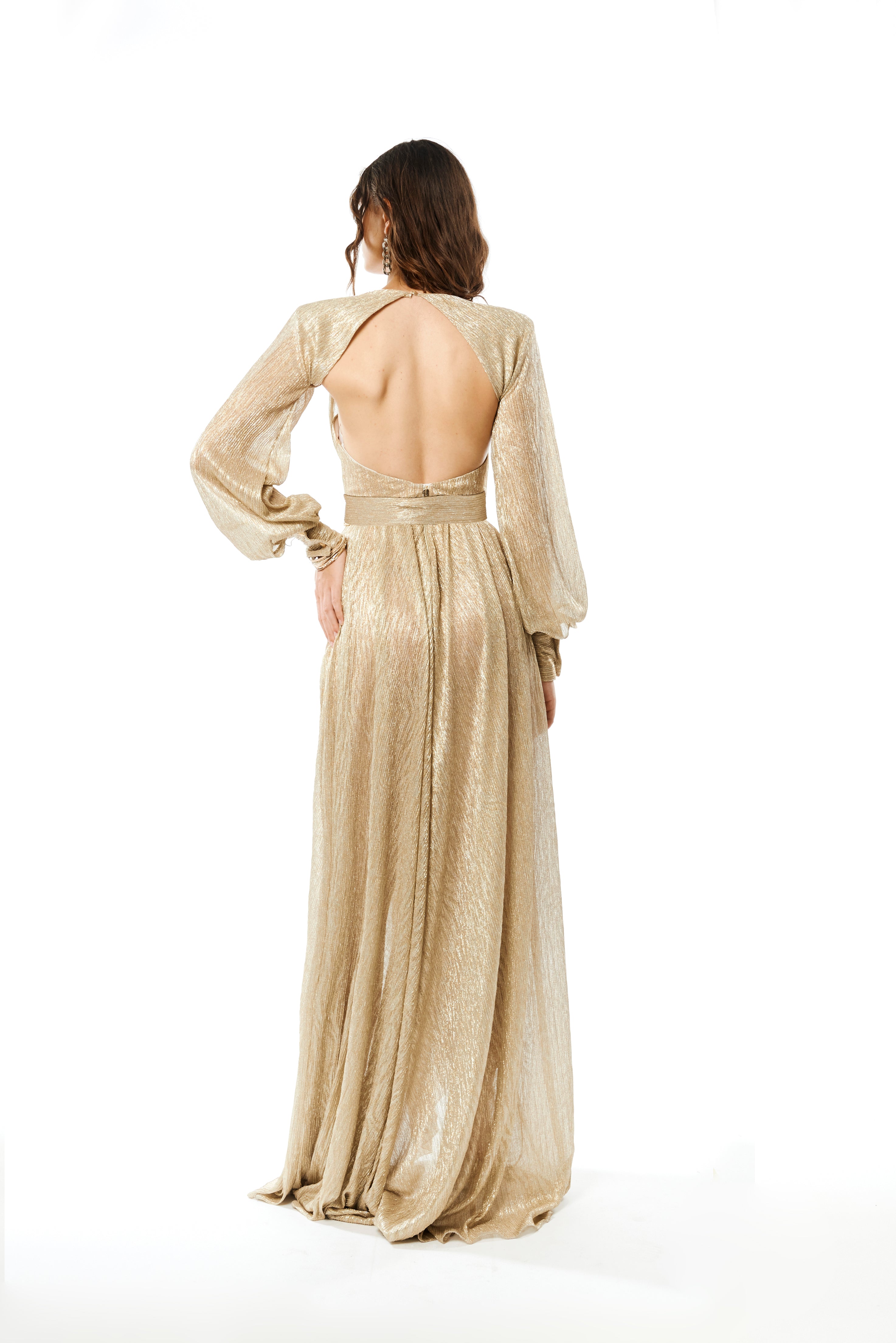 DRAPED DYNASTY MAXI DRESS
