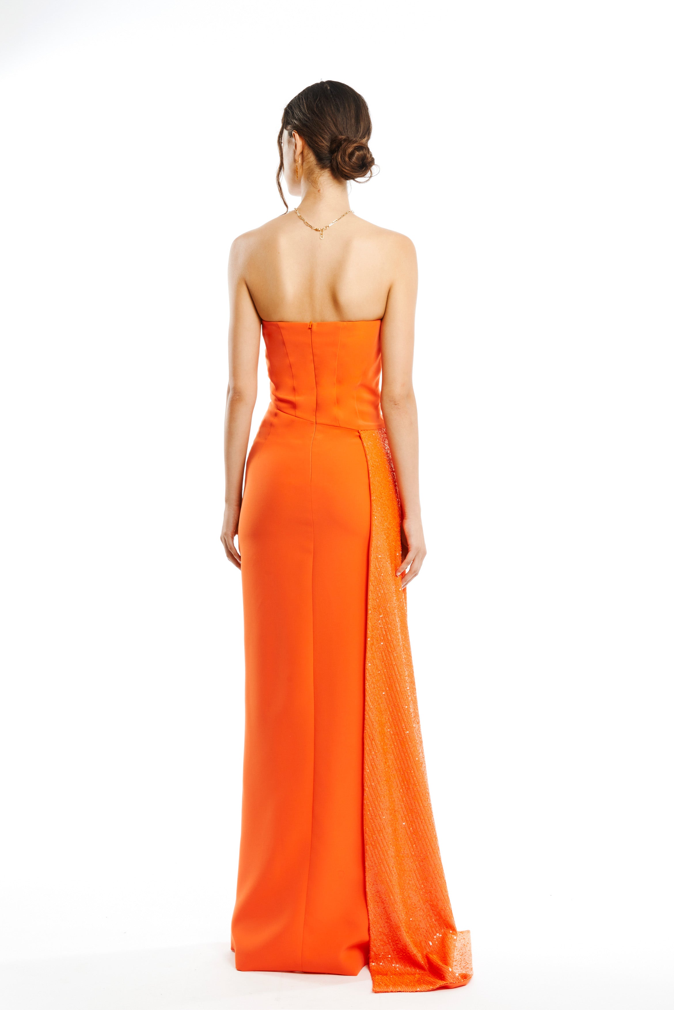 #color_tangerine orange - orange sequins