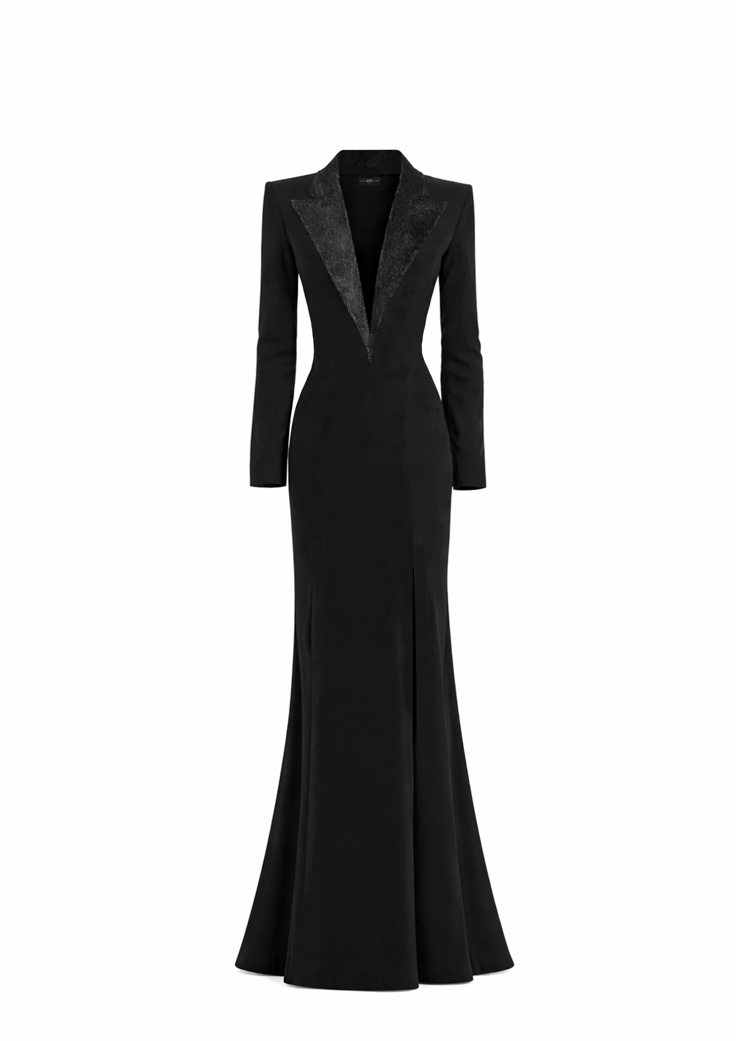 BLAZER GOWN WITH SLIT