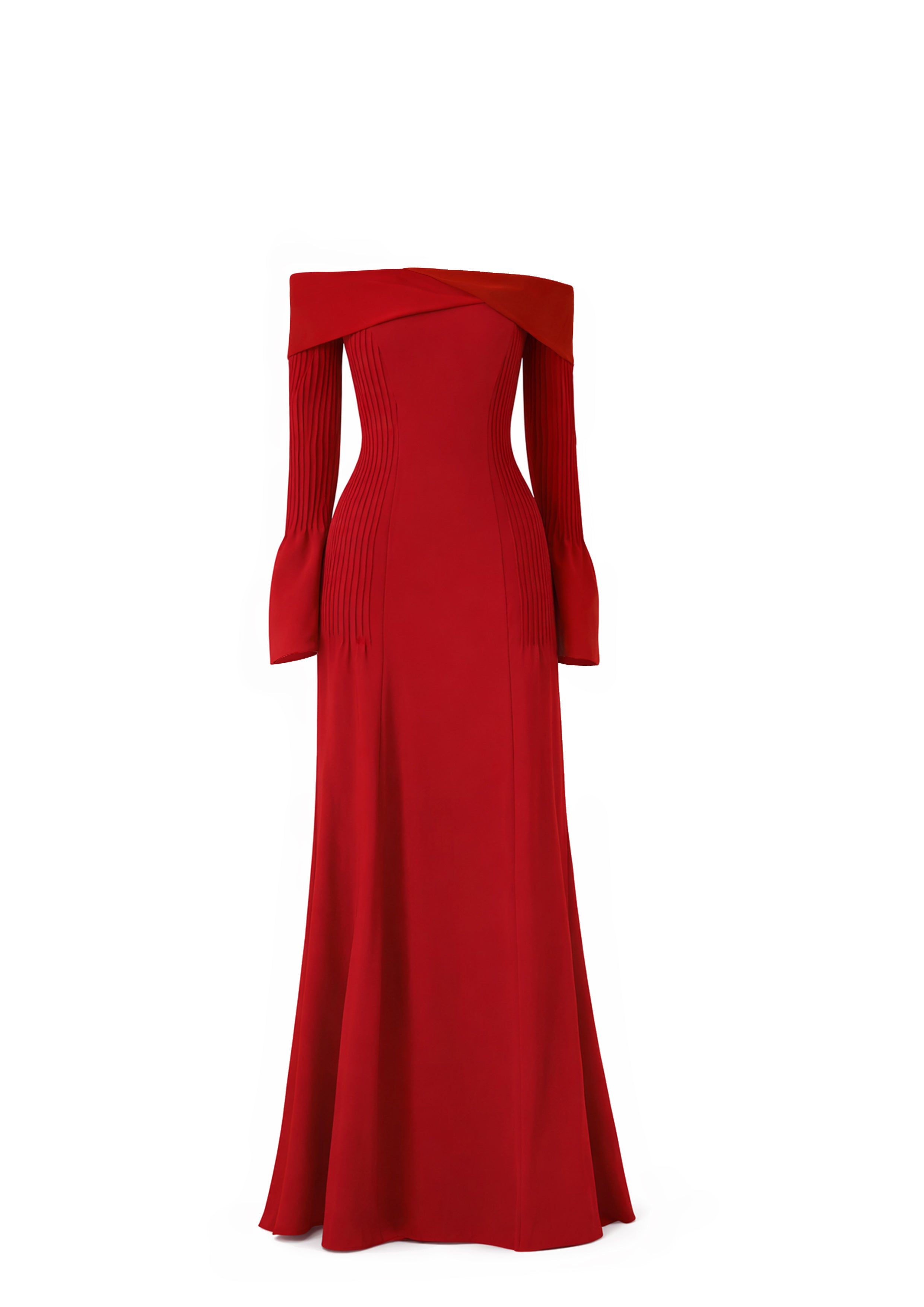 OFF SHOULDER LONG SLEEVE GOWN