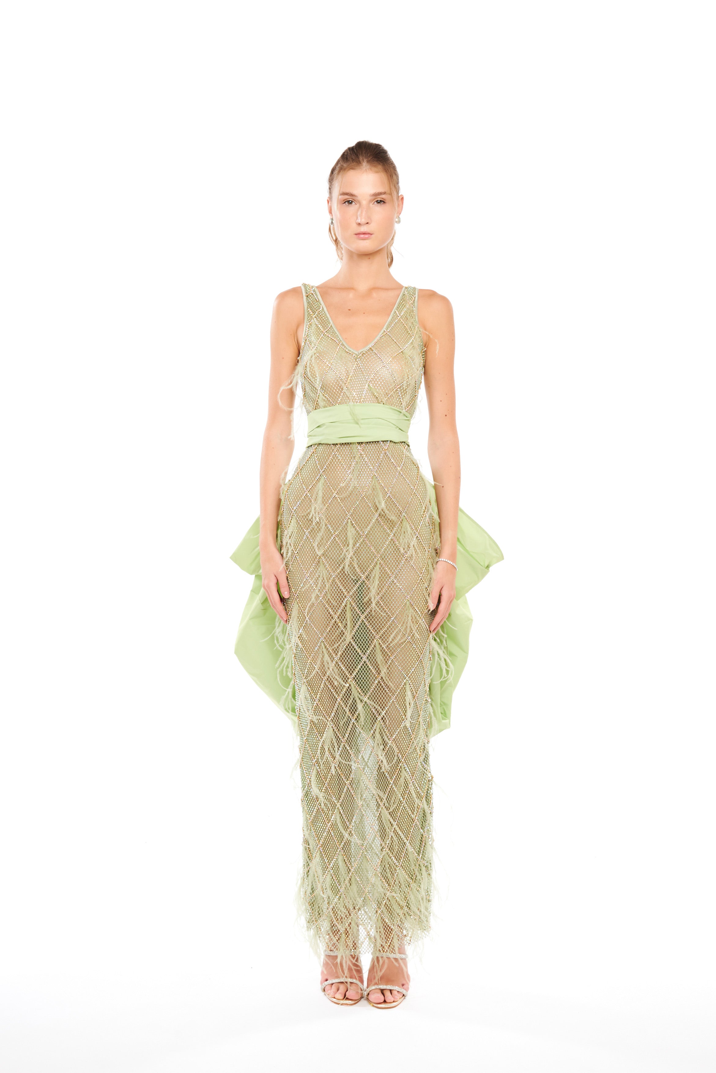 #color_green crystal mesh + greenFeathers