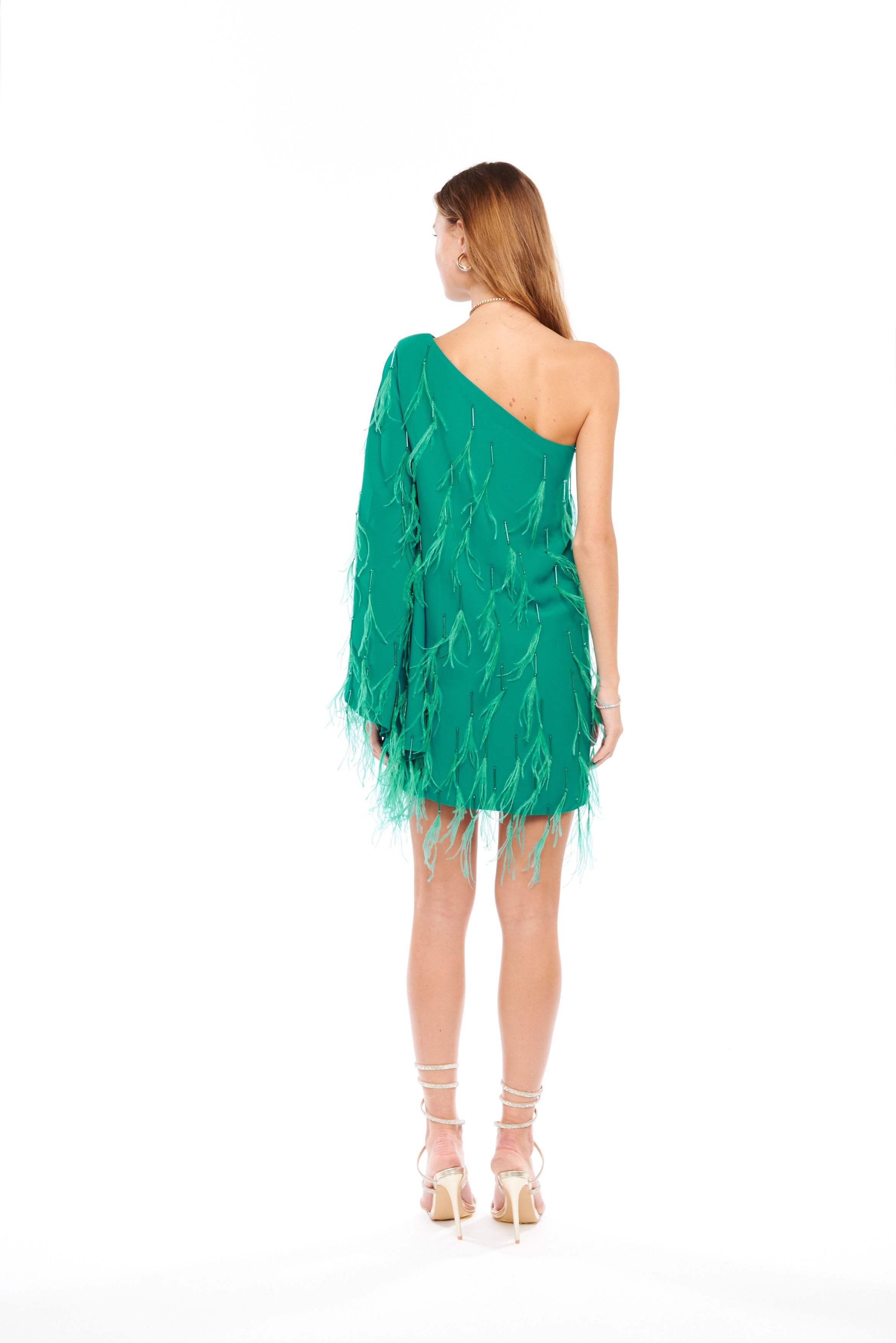 #color_teal green cady - teal green nalki and feathers