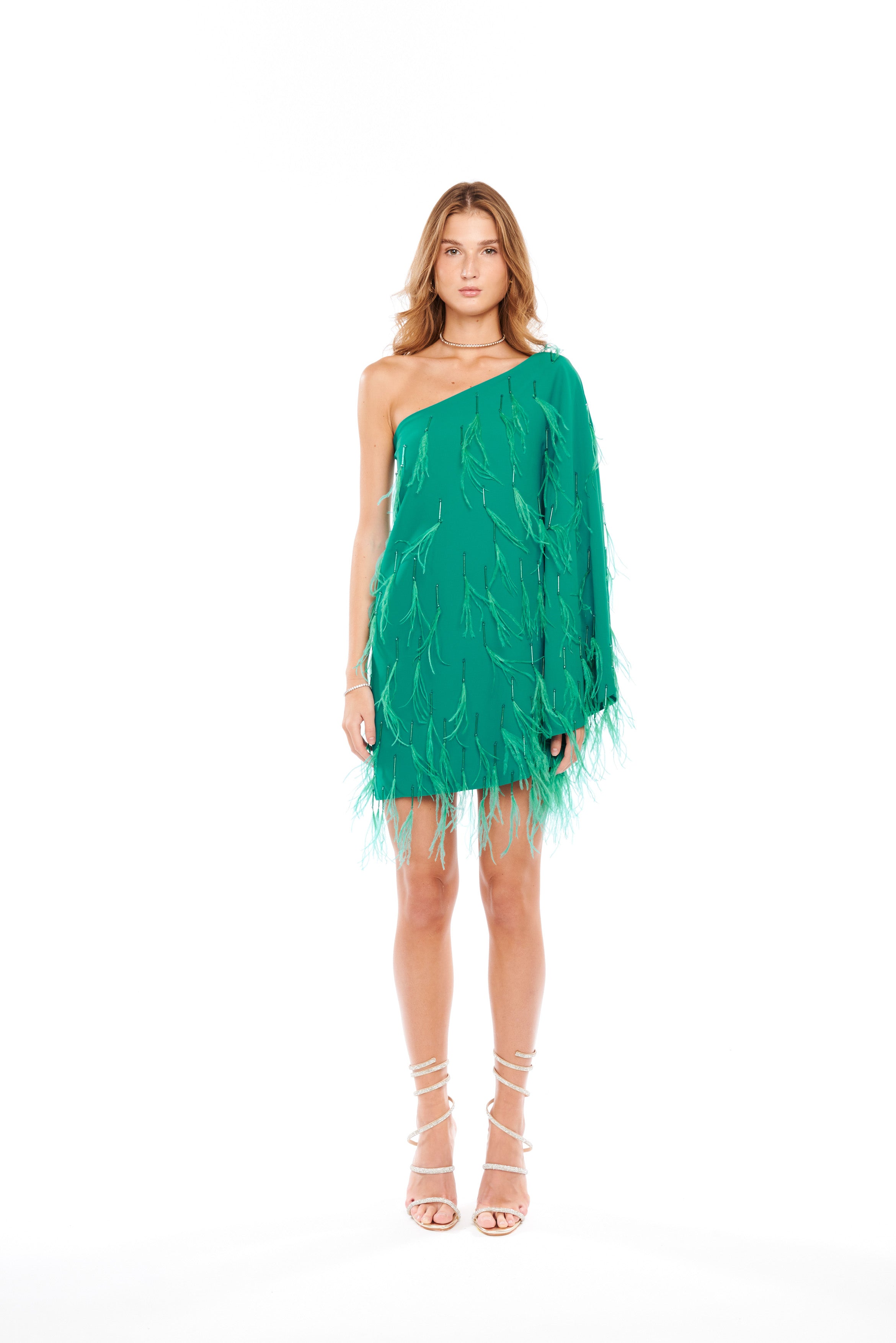#color_teal green cady - teal green nalki and feathers