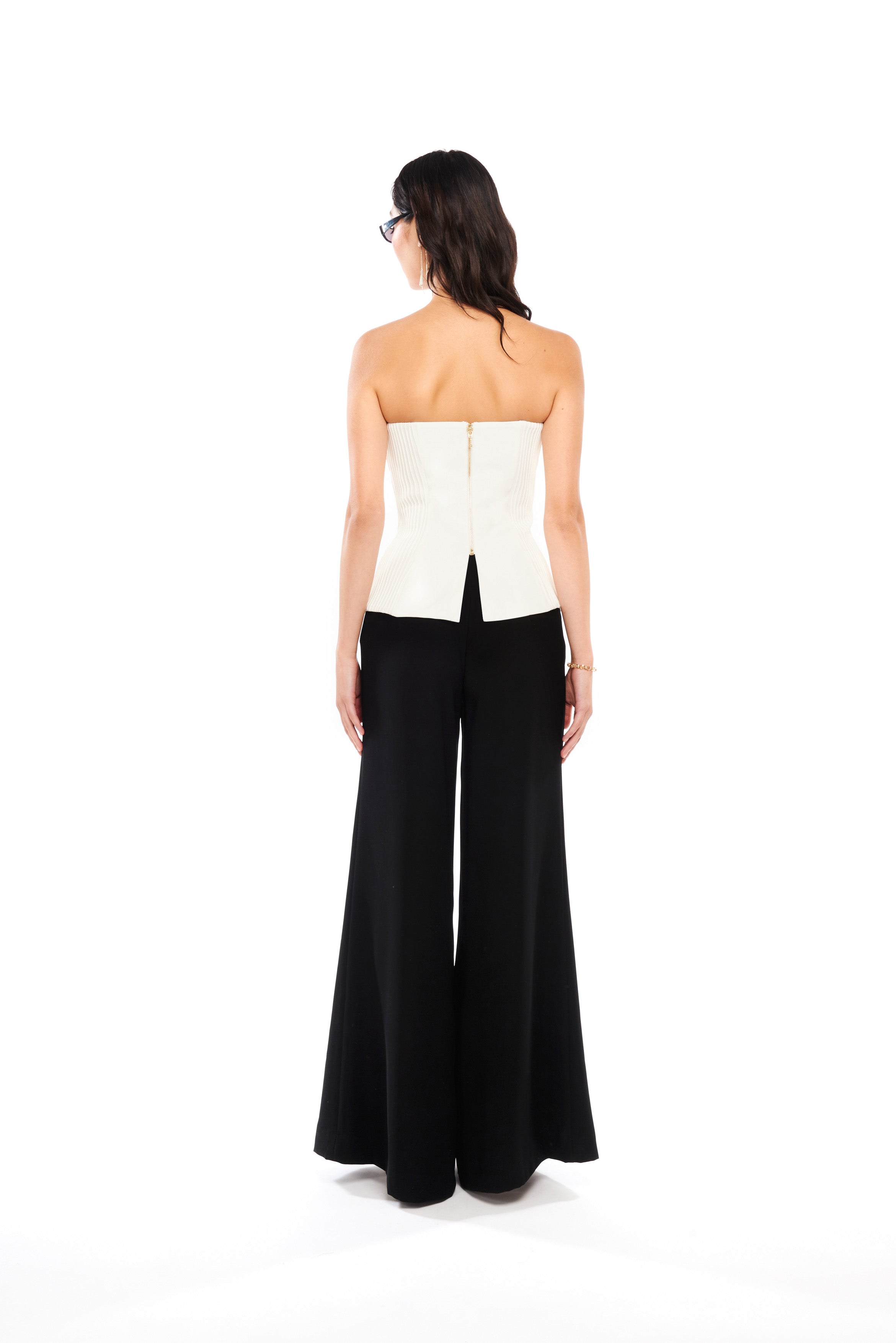 WIDE LEG HIGH WAIST MAXI TROUSERS