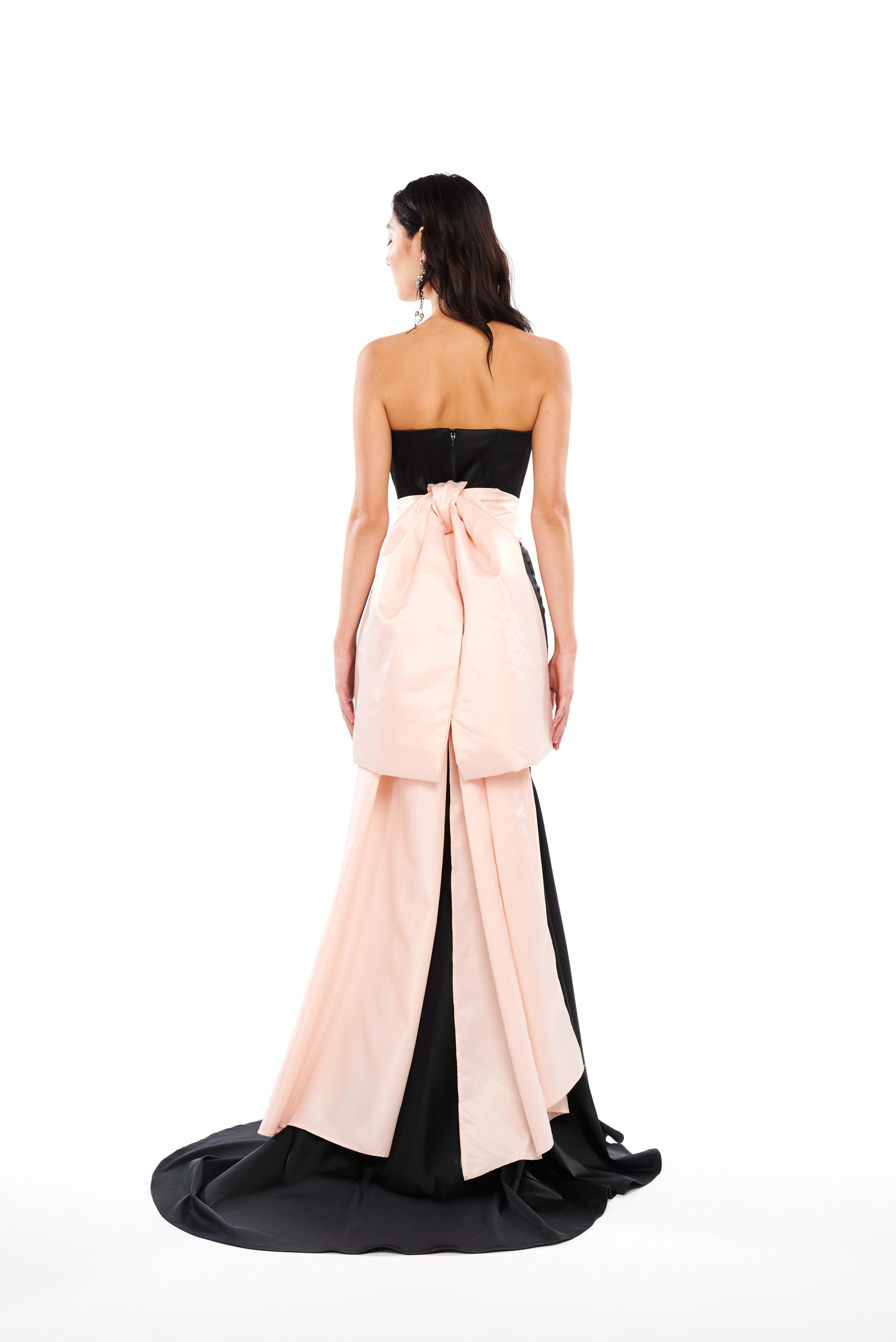 MULTI-CUTS BUSTIER DRESS