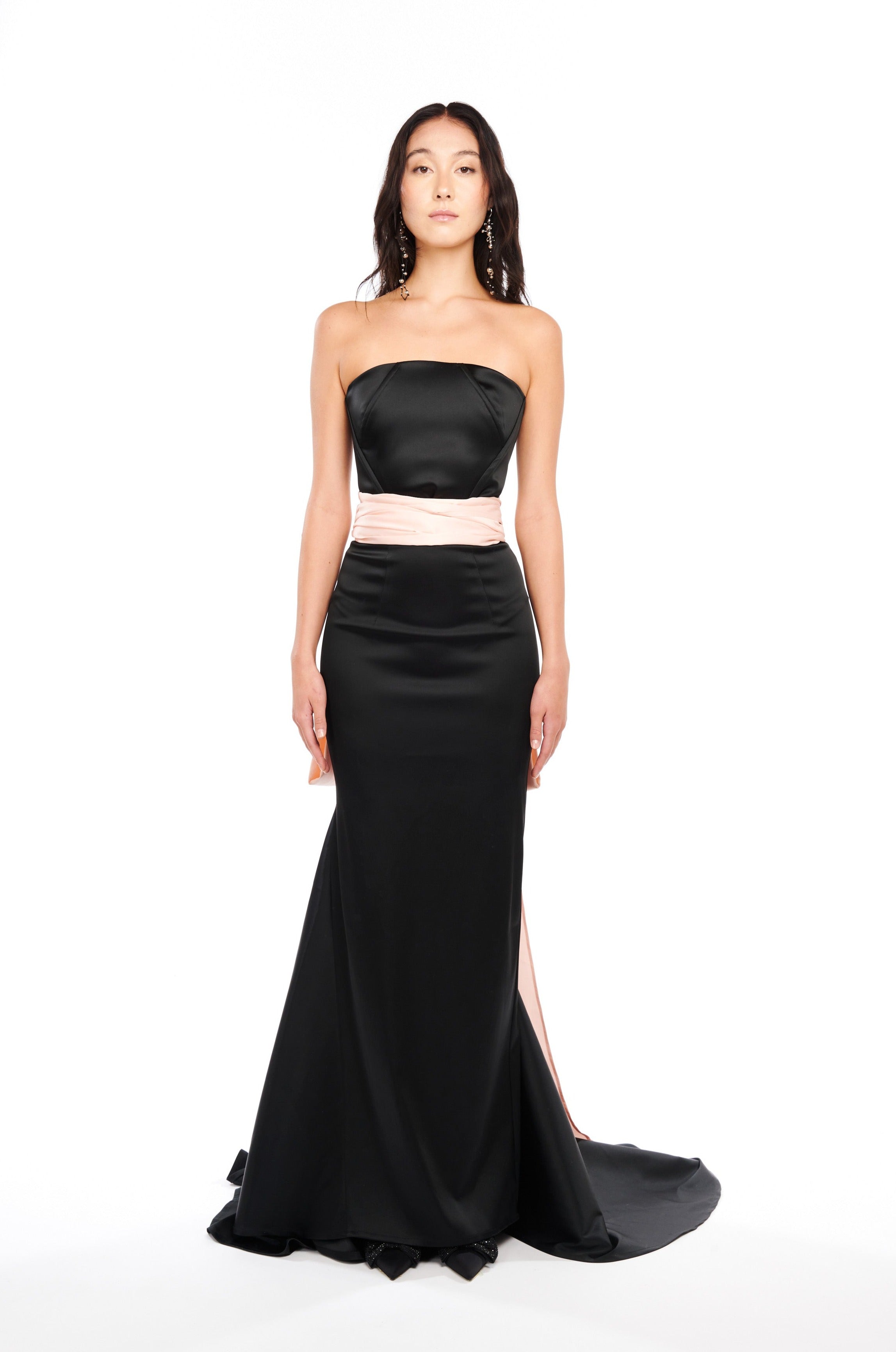 MULTI-CUTS BUSTIER DRESS