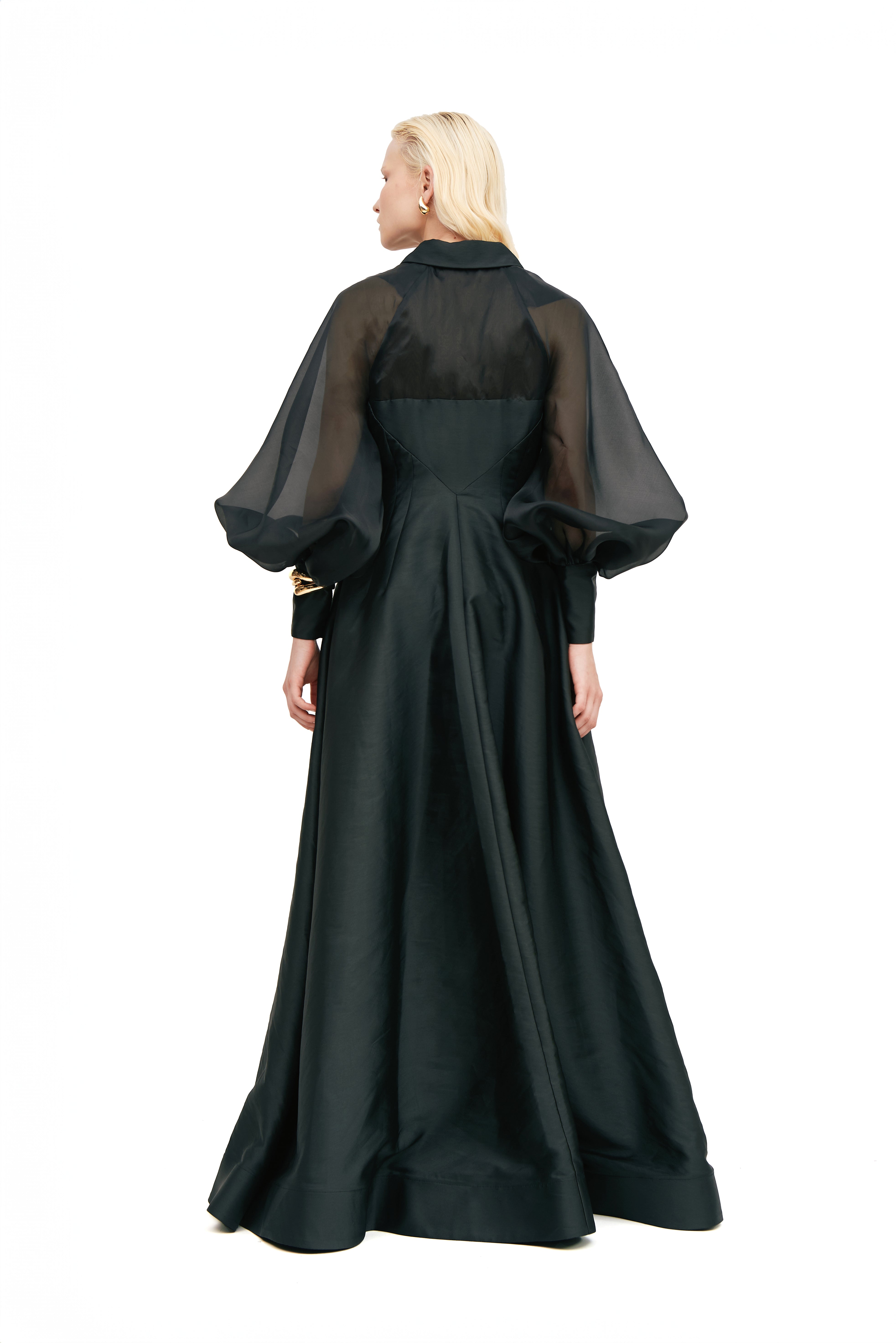 CHEMISIER WITH PUFFY SLEEVES