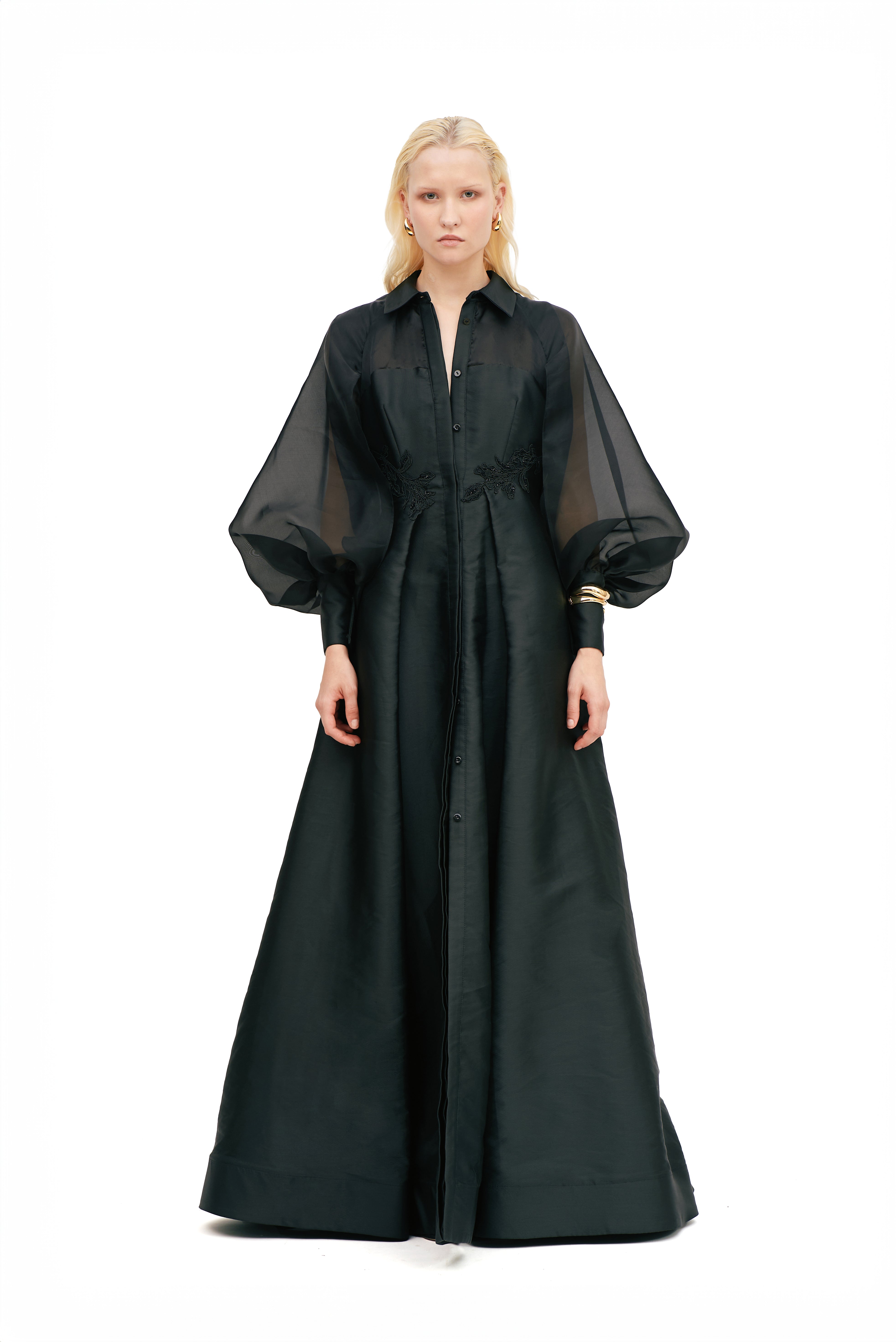 CHEMISIER WITH PUFFY SLEEVES