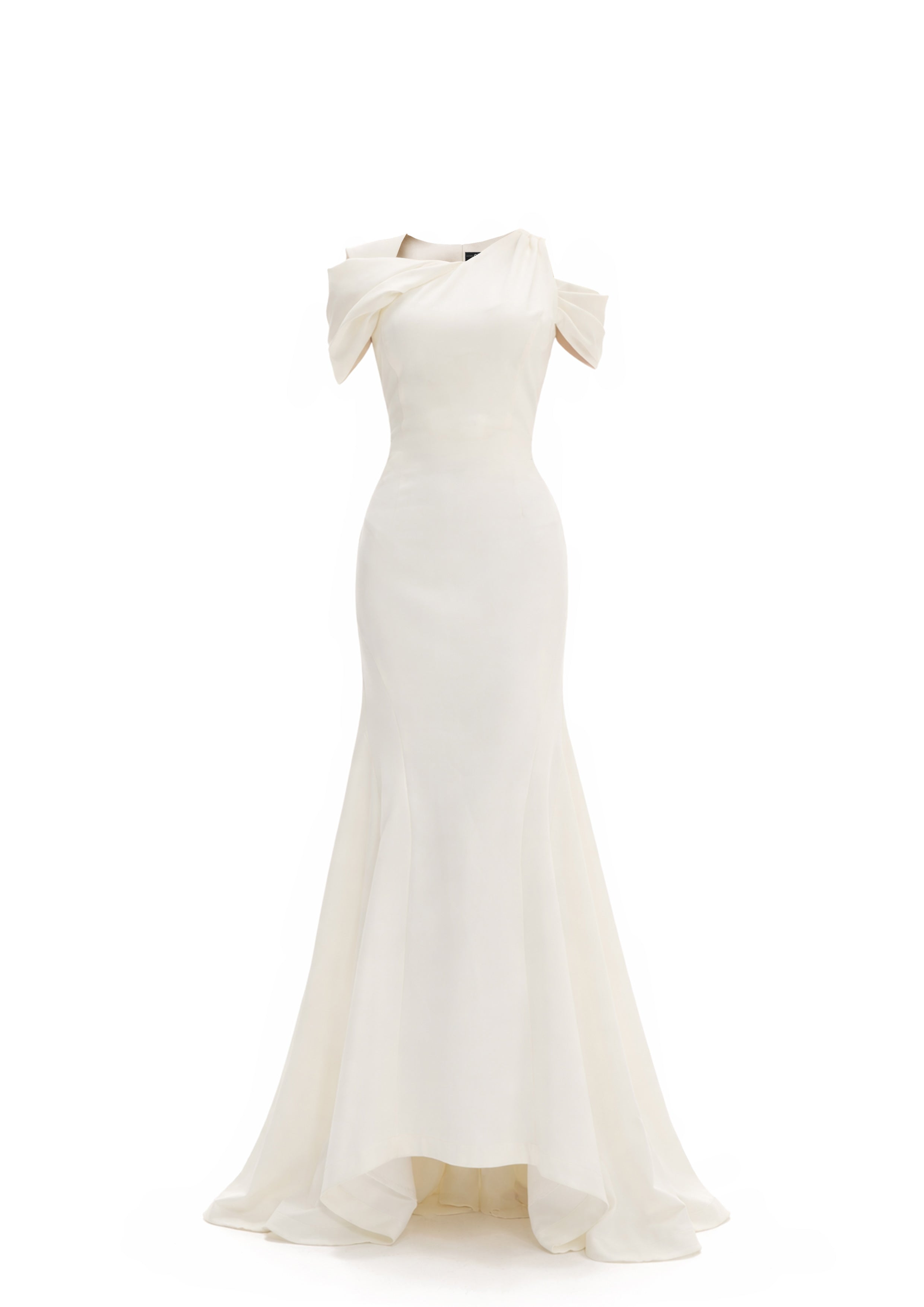 MAXI DRESS WITH DRAPED SHOULDER DETAILS