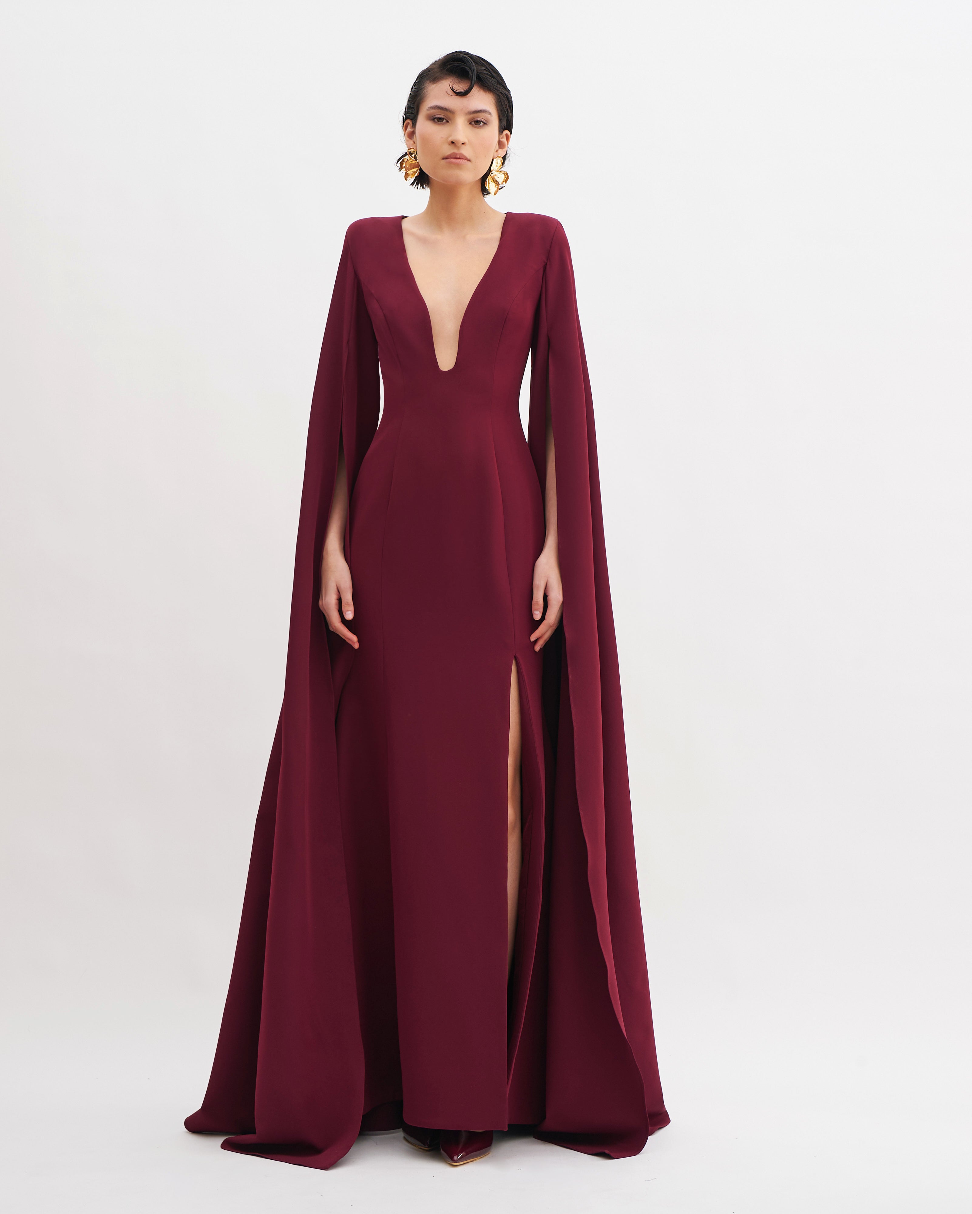 SCULPTED HARMONY WATERFALL GOWN