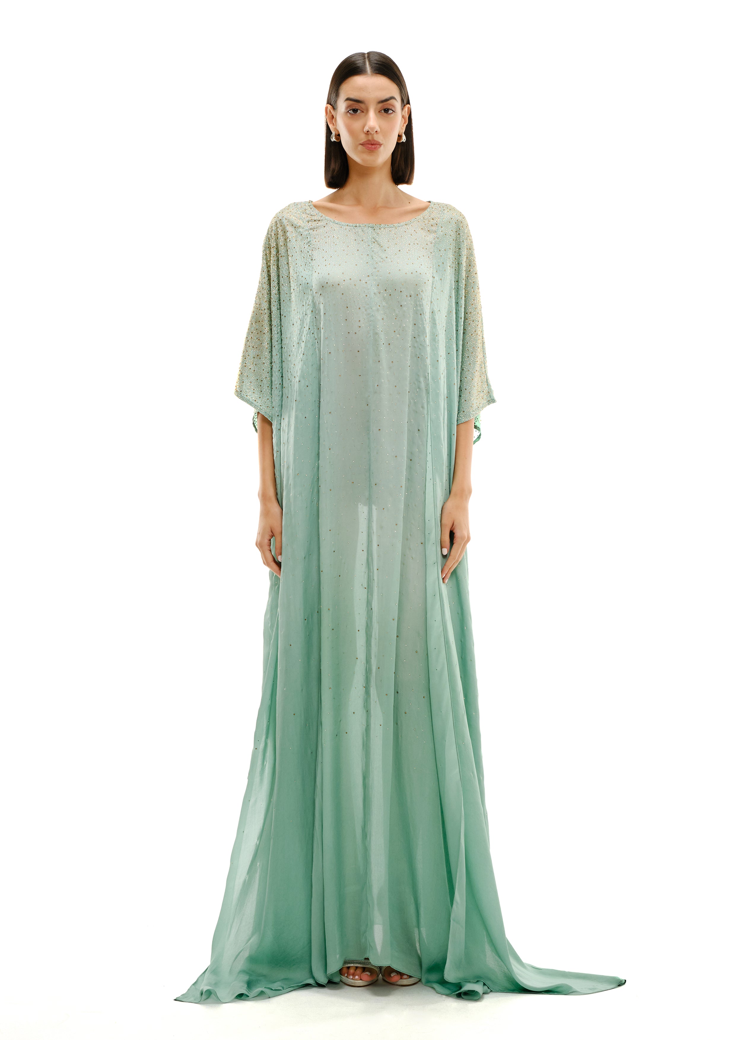 SQUARE KAFTAN WITH CRYSTAL GRADIENT