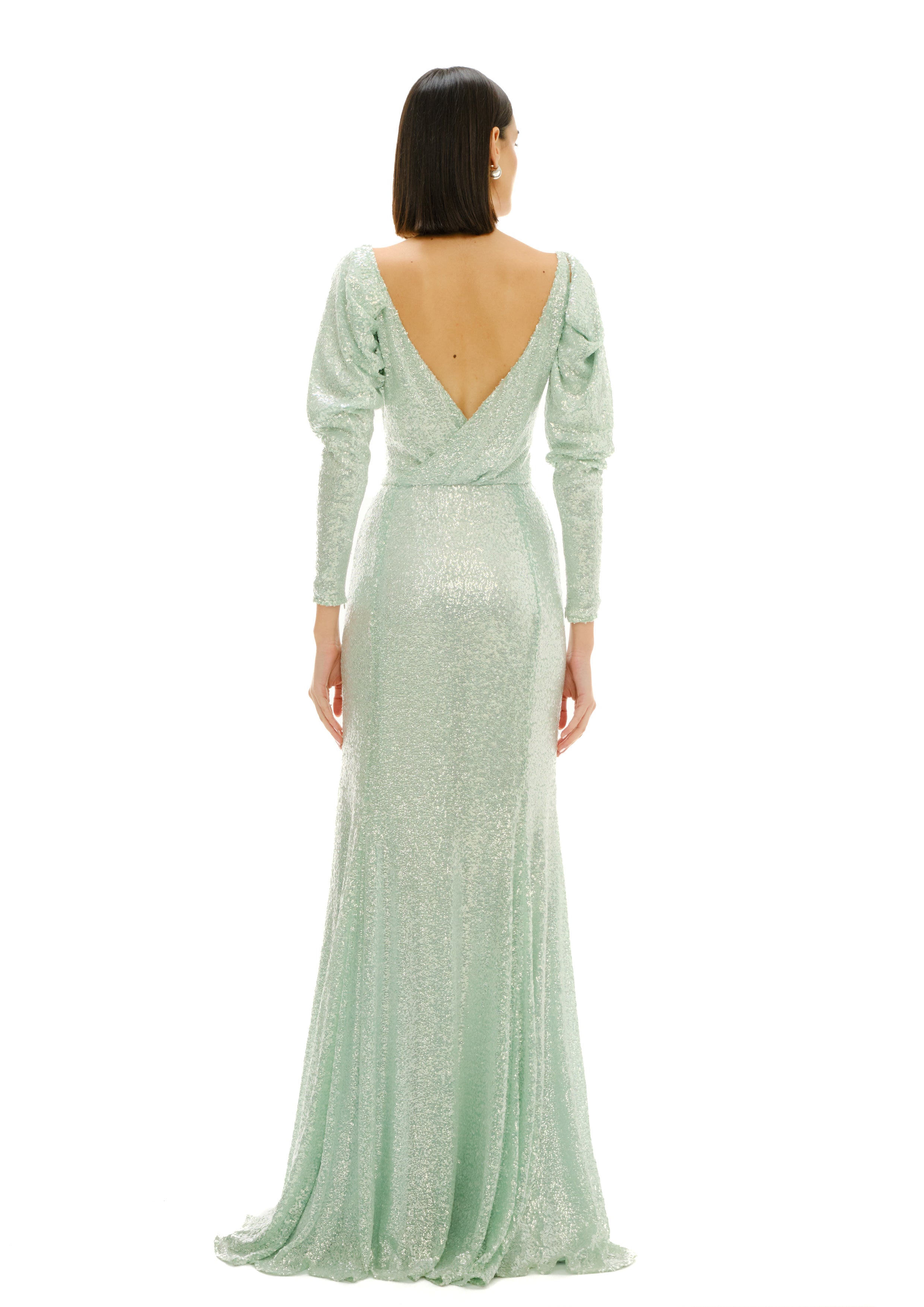 Wrap sequin dress back detail, Avaro Figlio SS26