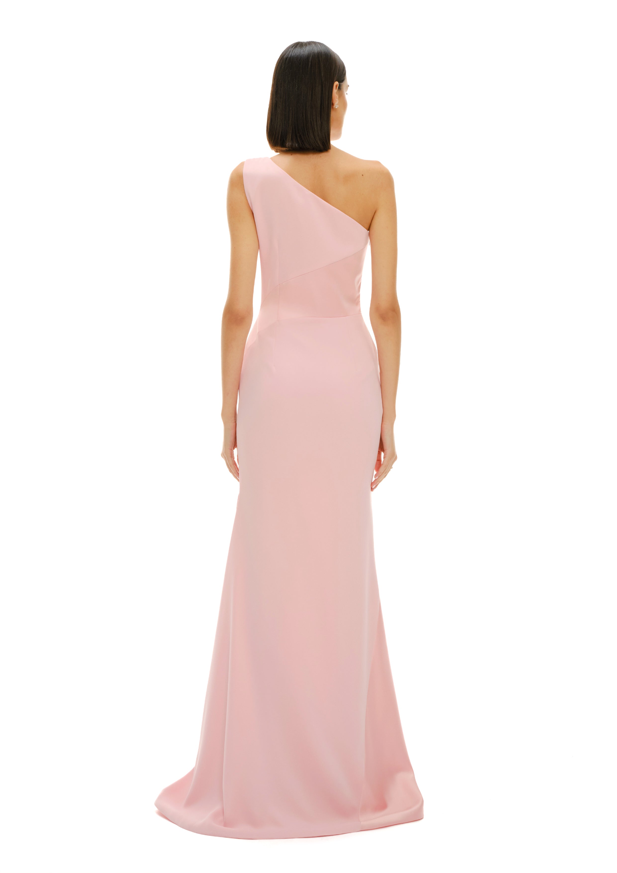 BLUSH SHADOW ONE SHOULDER MAXI DRESS