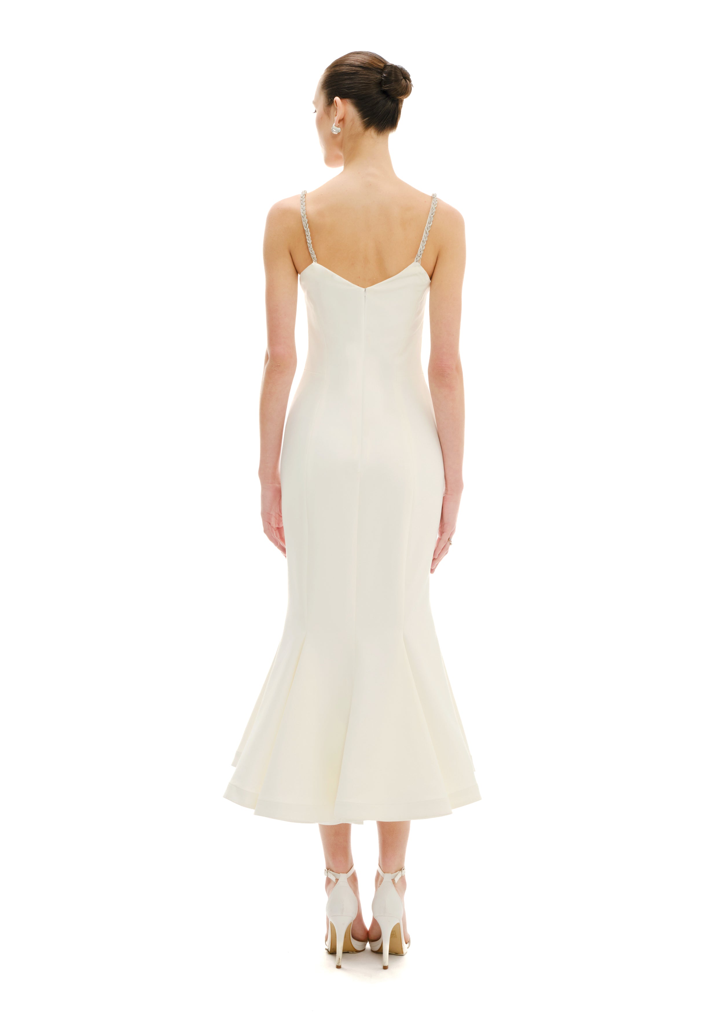 Ilary tulip midi dress back view, Avaro Figlio SS26