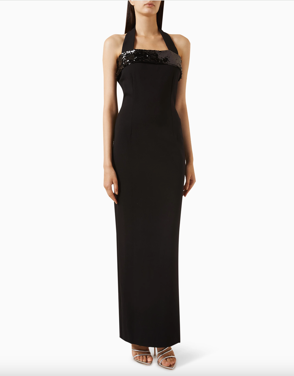 SILHOUETTE TUBE DRESS WITH BAND NECK