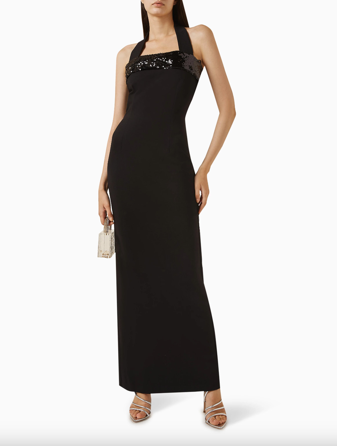 SILHOUETTE TUBE DRESS WITH BAND NECK