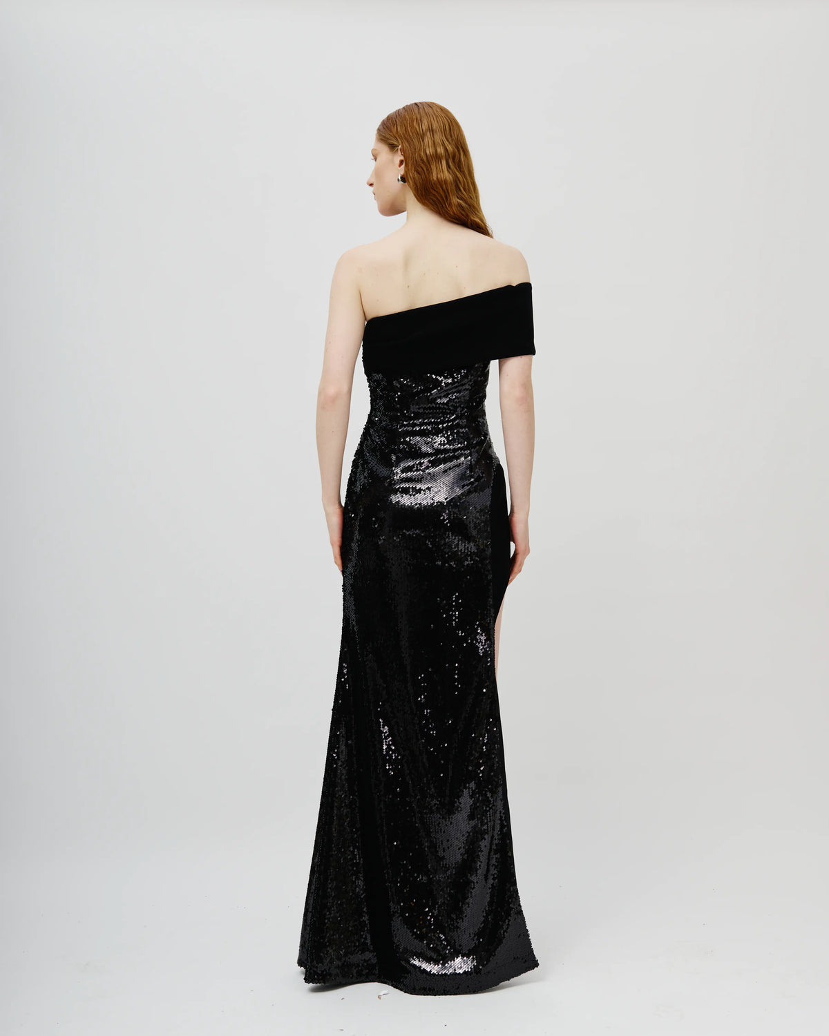 Eva Asymmetric Sequin & Cady Dress
