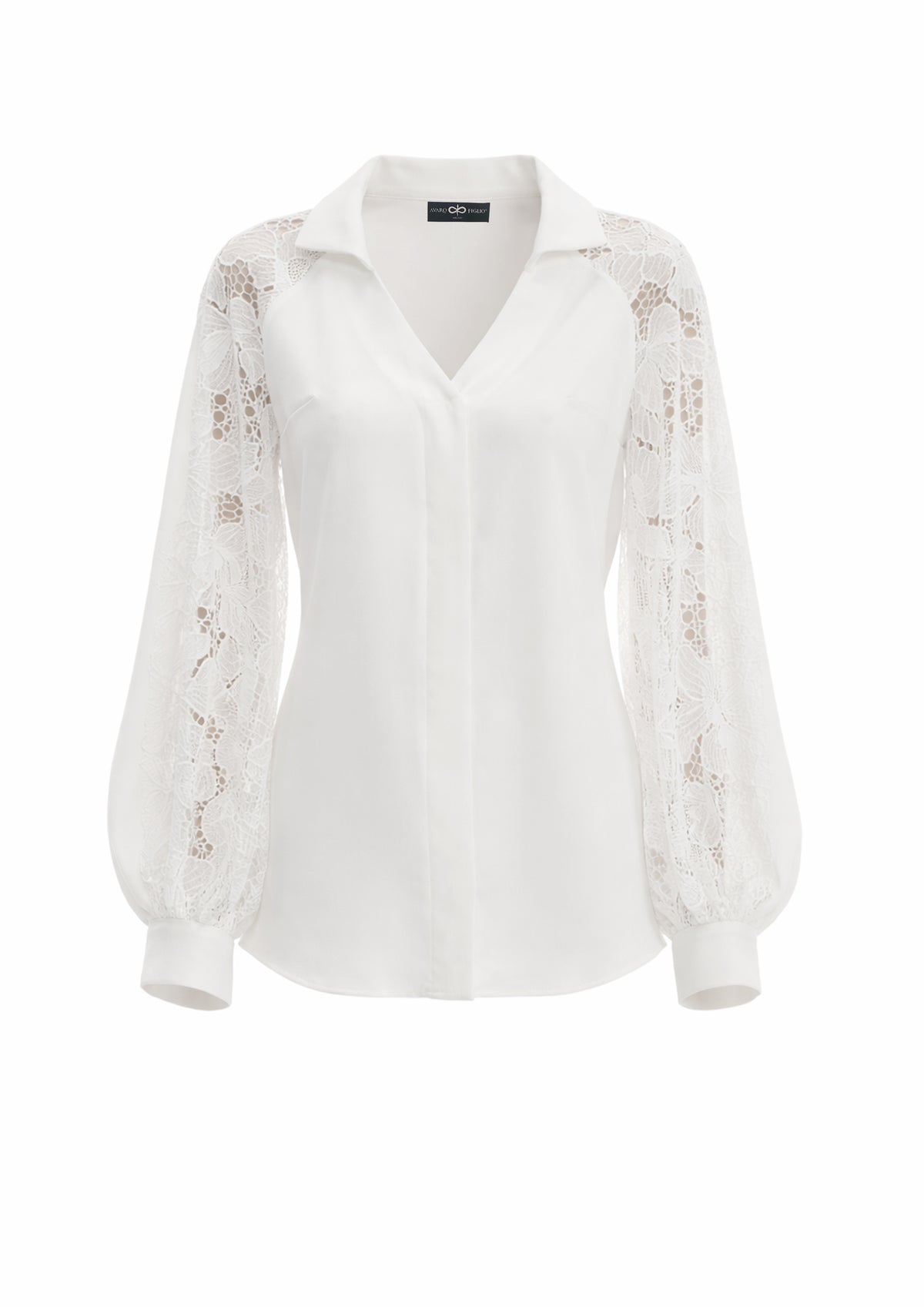 Avaro Figlio white lace shirt styled for an elegant occasion