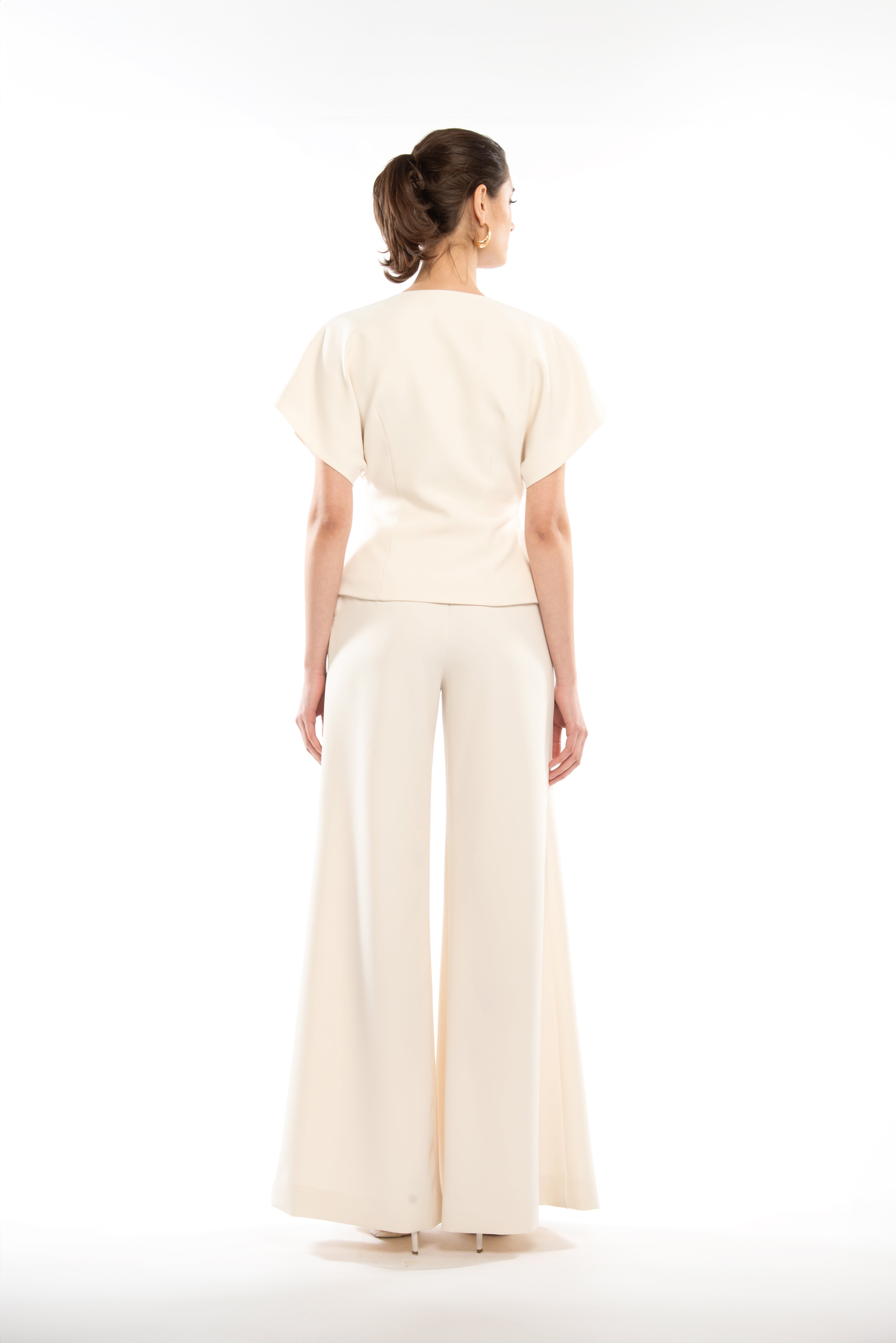 HIGH-WAIST MAXI TROUSERS WITH PINCES DETAIL