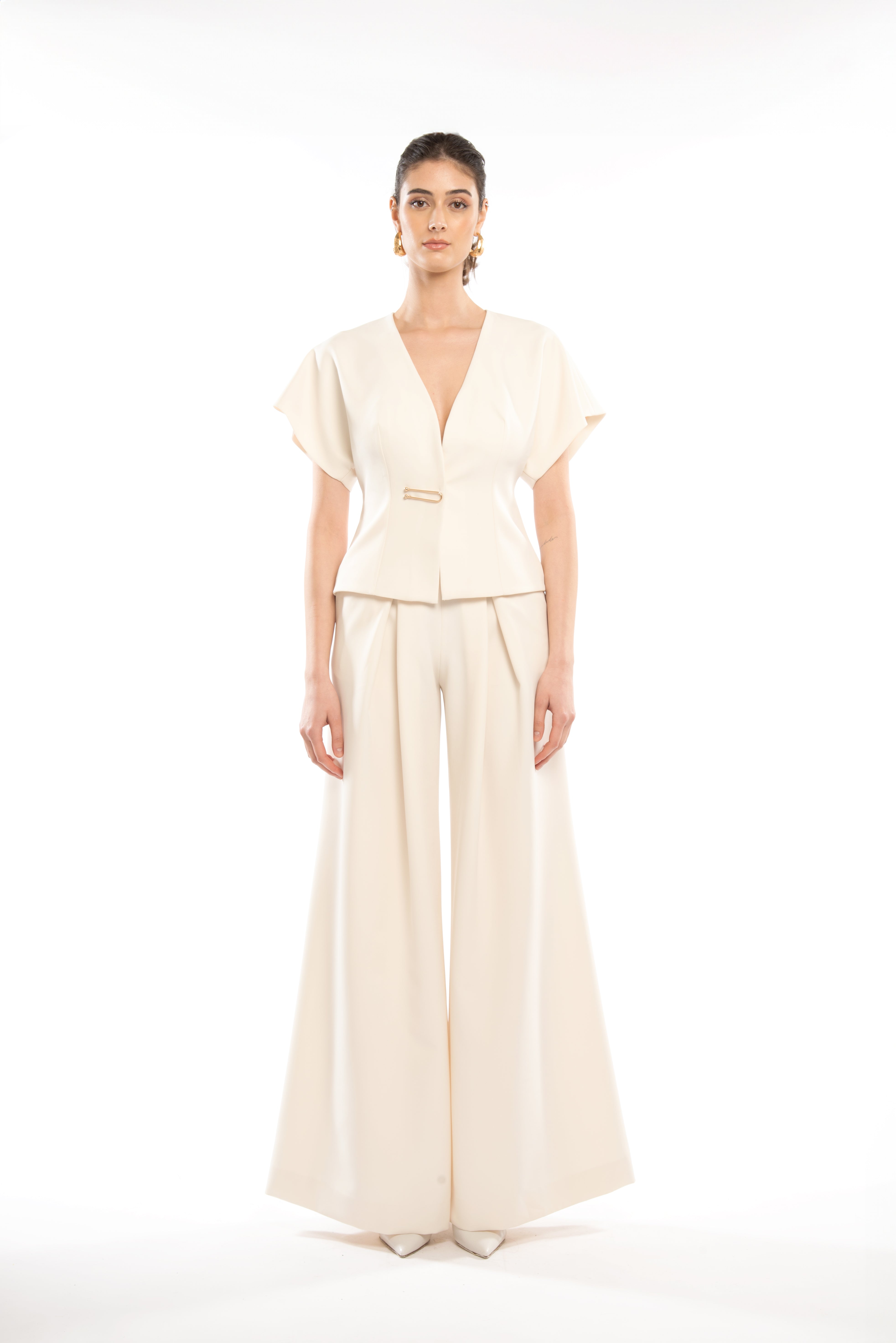 KIMONO CUT EMBELLISHED GILET