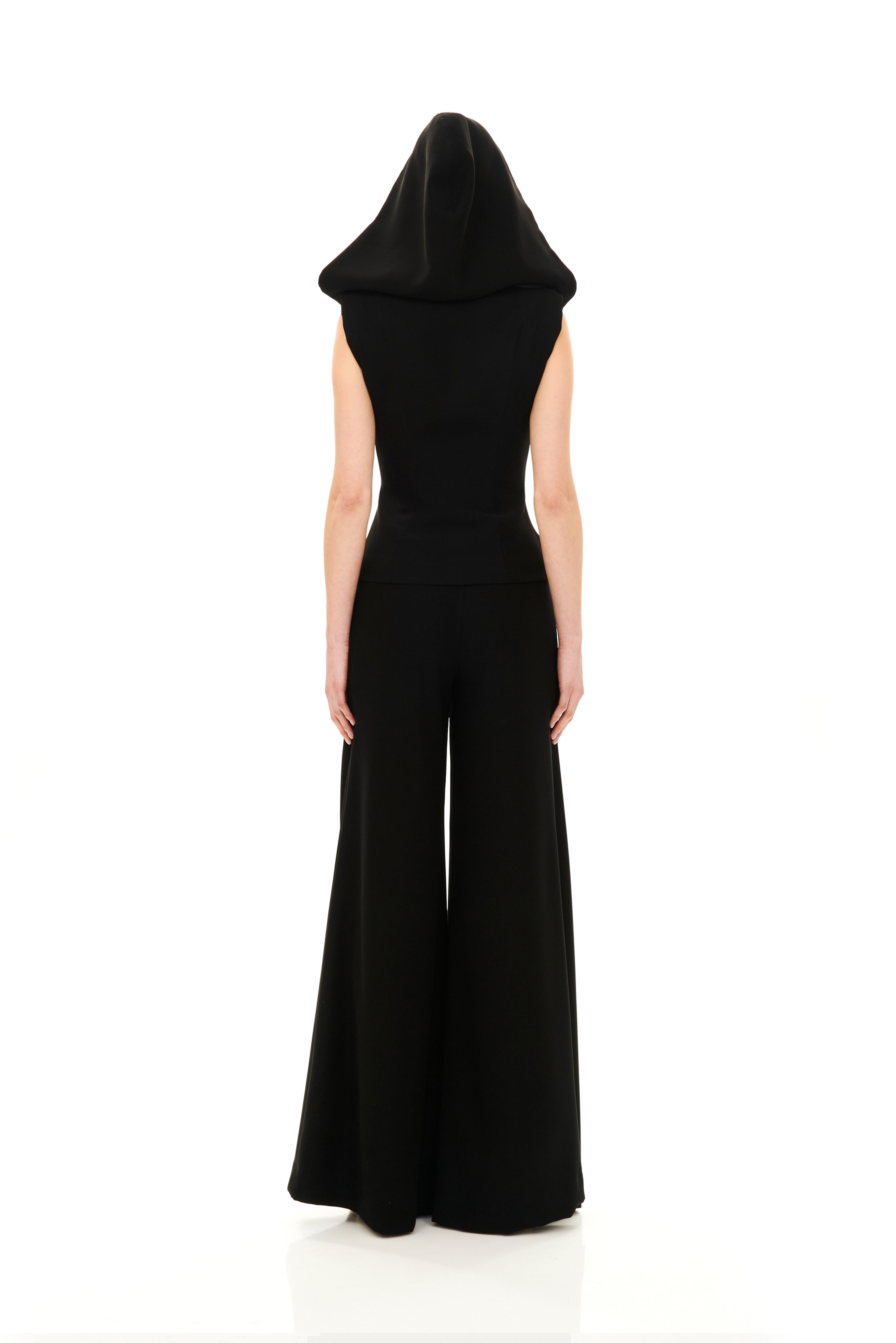 HIGH-WAIST MAXI TROUSERS WITH PINCES DETAIL