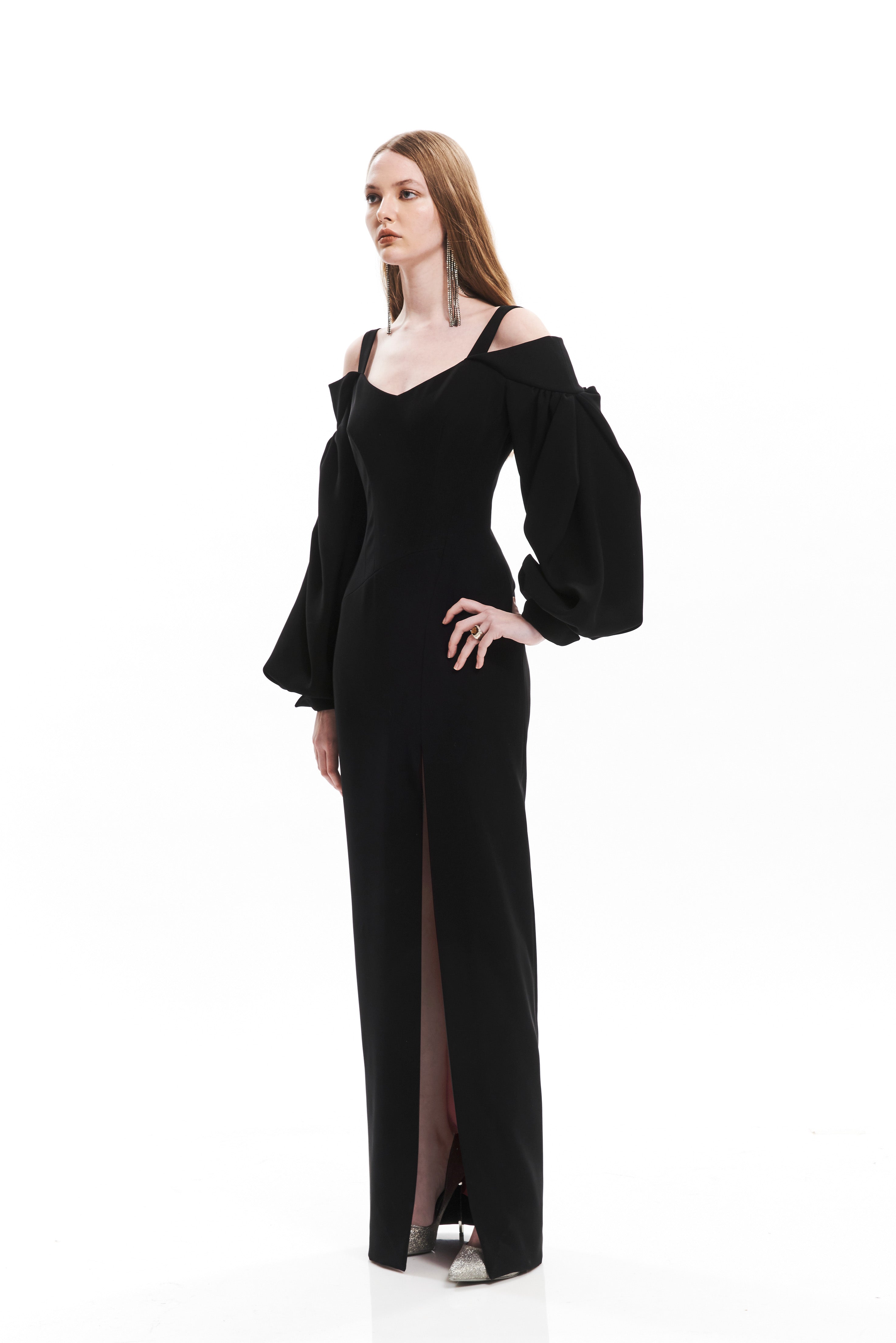 VOLUME ARMS LONG CADY DRESS