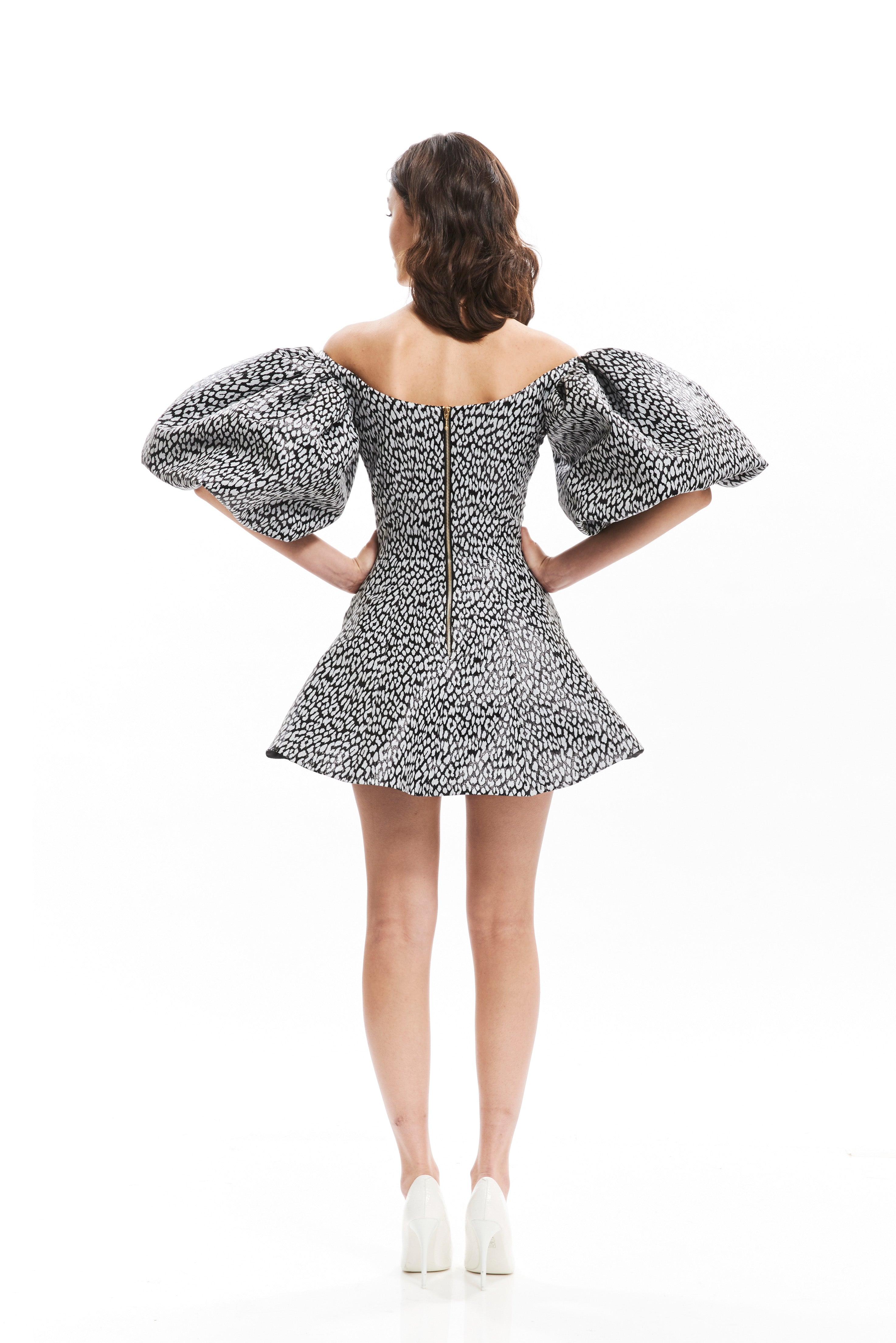 BALOON ARMS JENNY SHORT DRESS