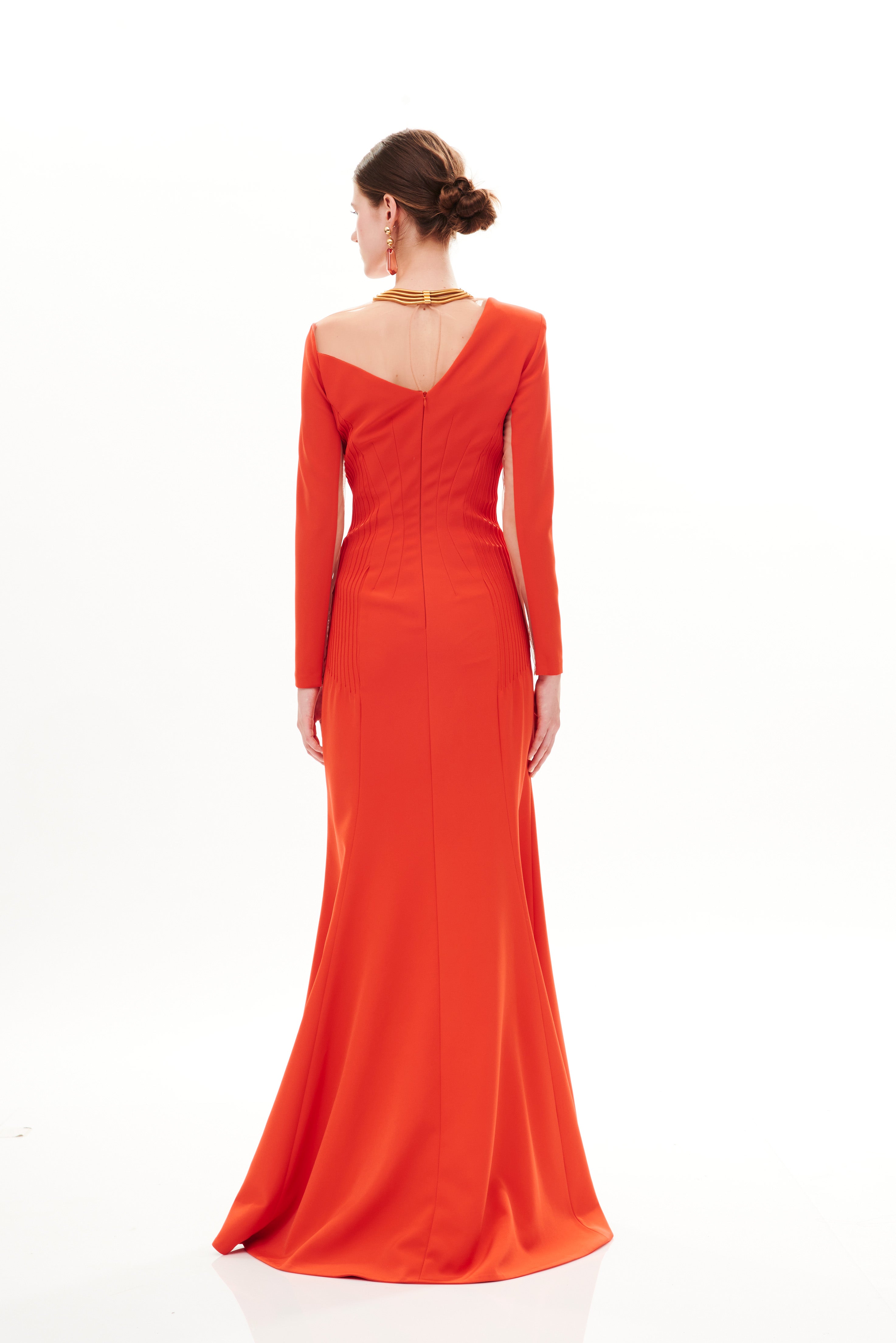 CUT OUT NECK RIBS DETAILS SILT DRESS