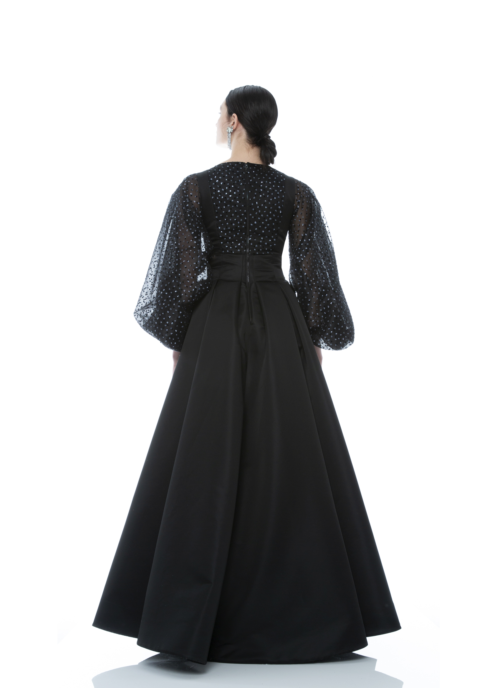 CRYSTAL POLKA ARMS GOWN