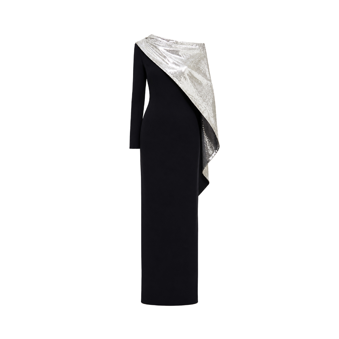 Axis One-Shoulder Sequin Gown