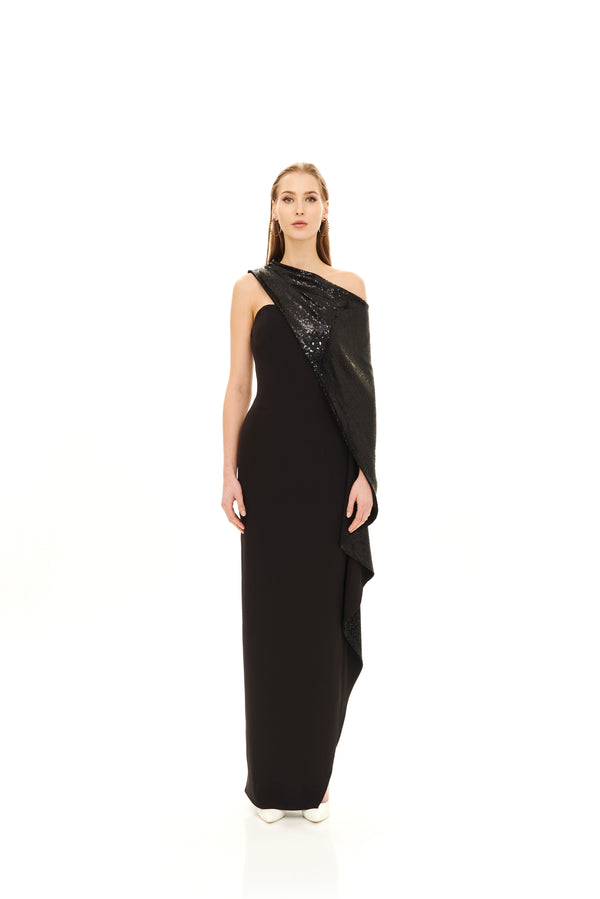 TUBE MAXI DRESS WITH MANTELLA