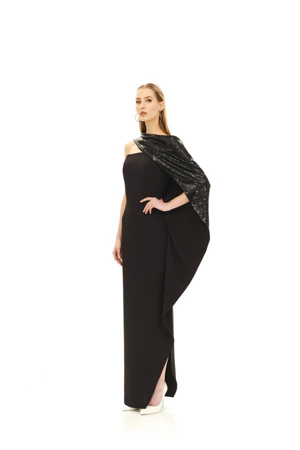 TUBE MAXI DRESS WITH MANTELLA