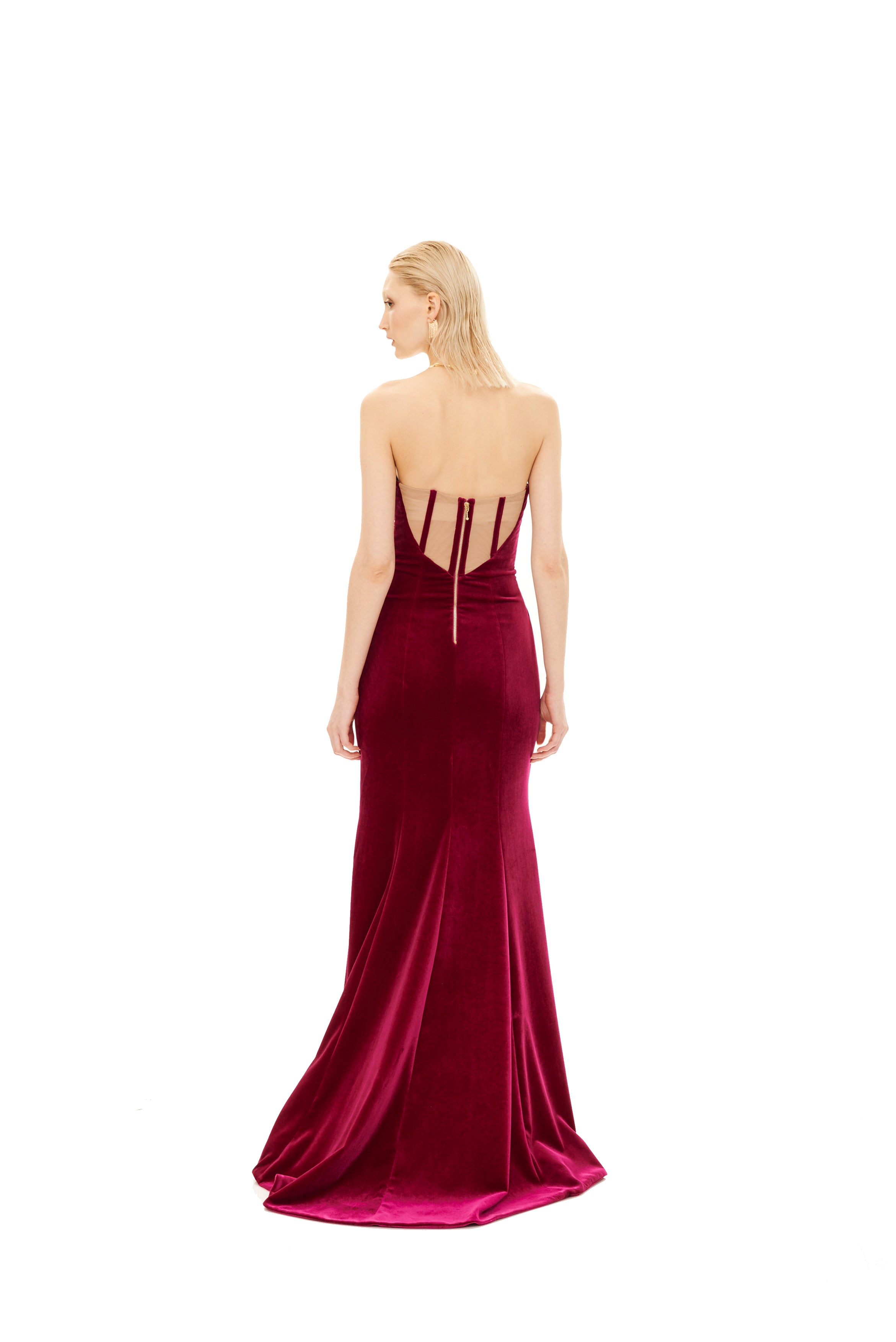 DRAPED CORSET DRESS