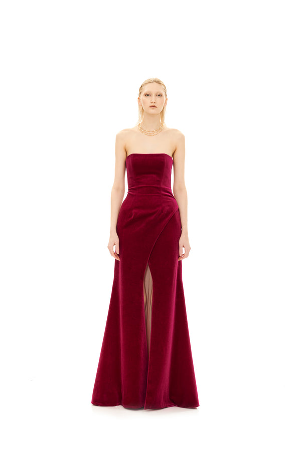 DRAPED CORSET DRESS