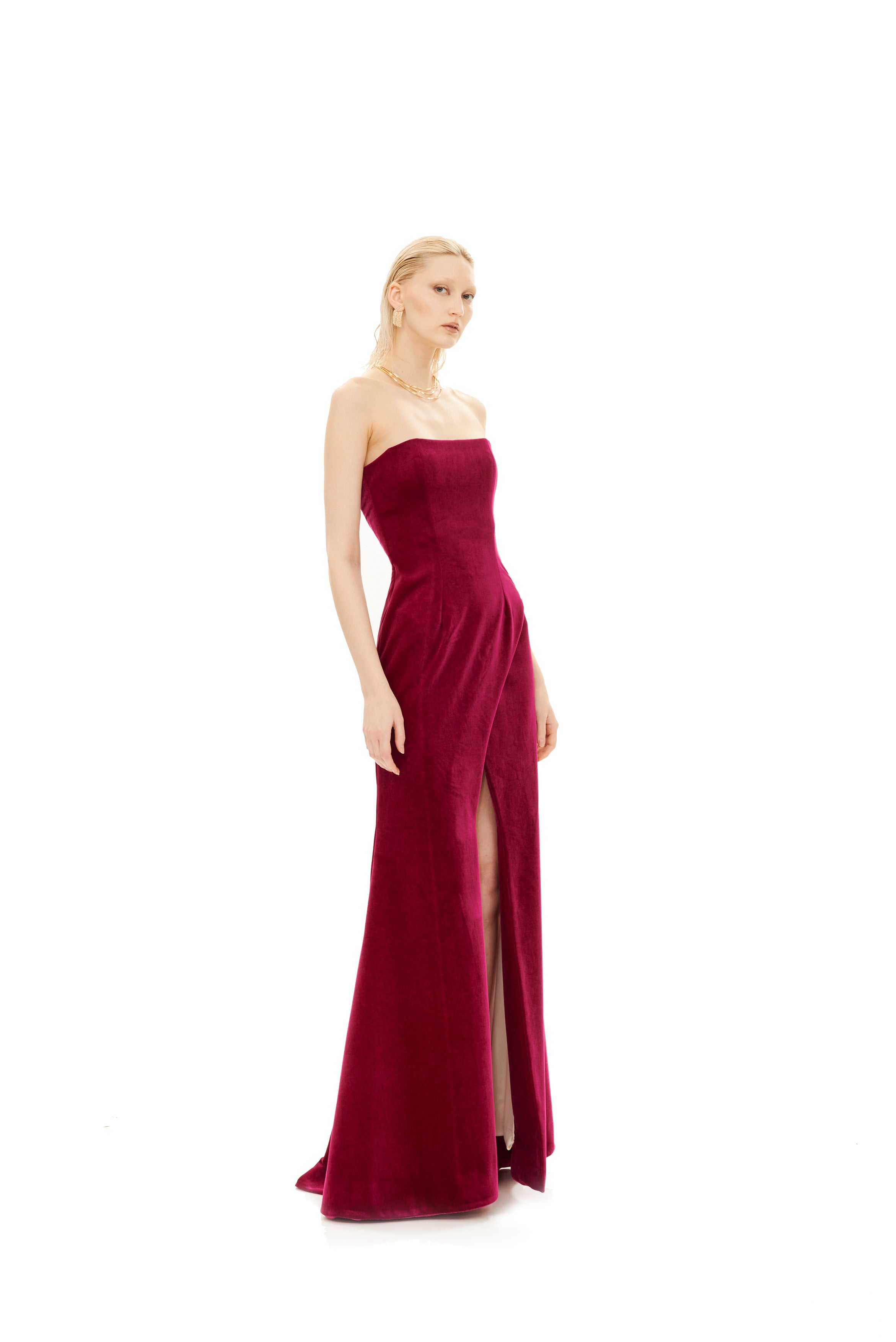 DRAPED CORSET DRESS