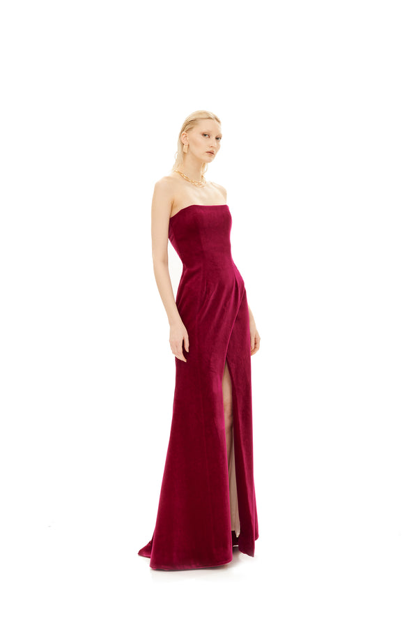 DRAPED CORSET DRESS