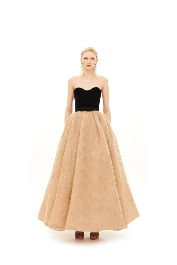 RUFFLED ORGANZA BALL GOWN