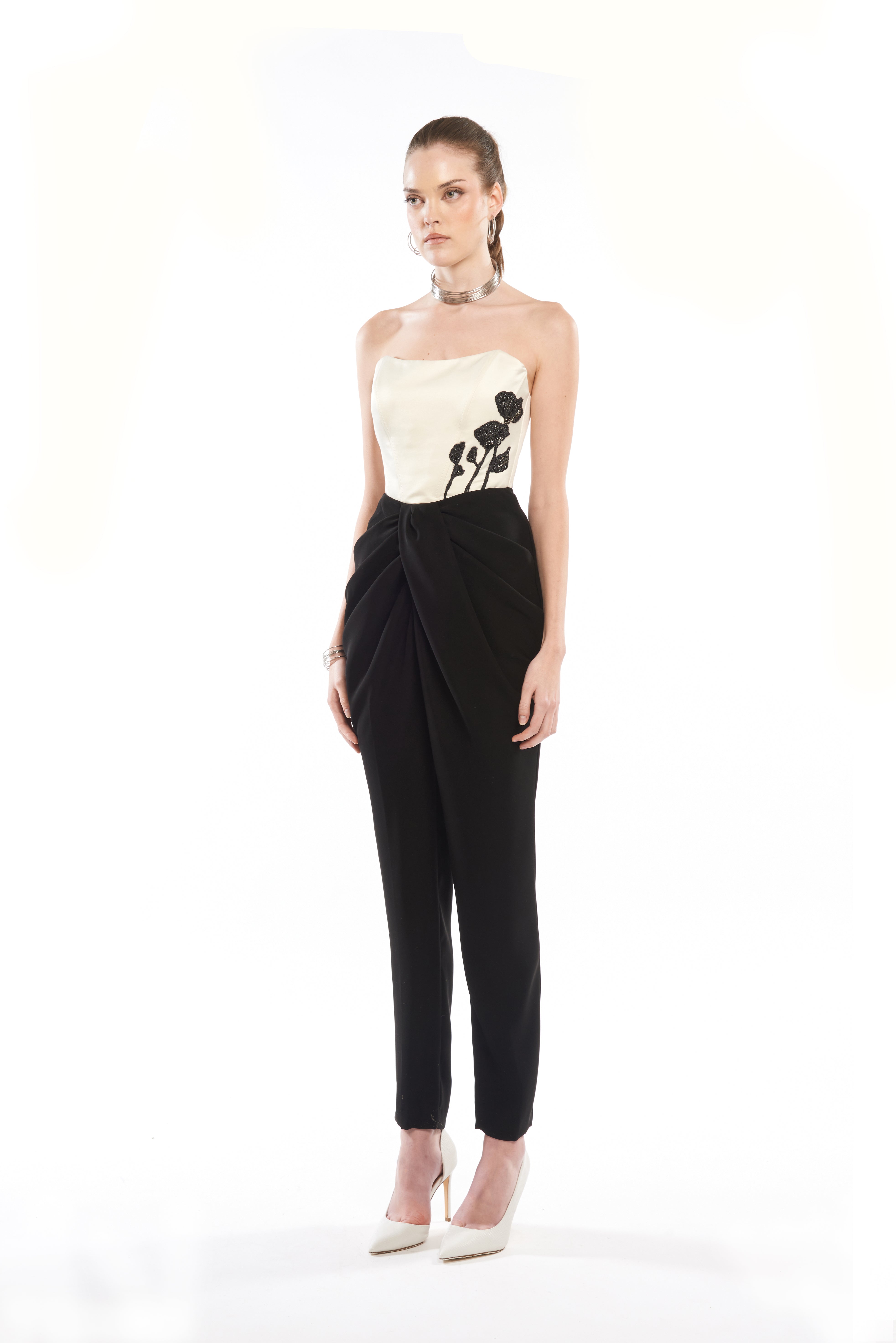 DRAPED WAIST TROUSERS