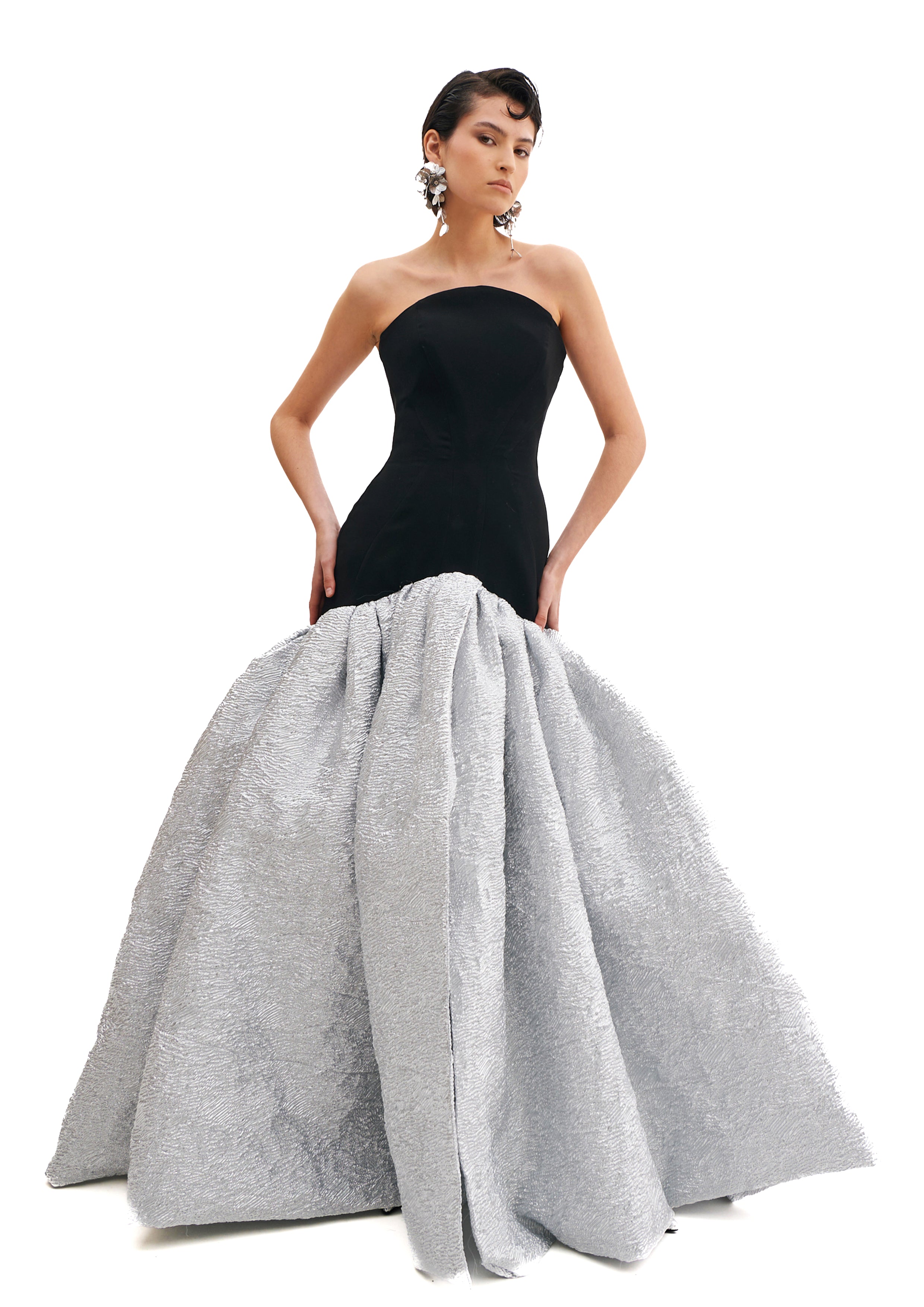 RADIANCE JACQUARD BALL GOWN WITH CORSET