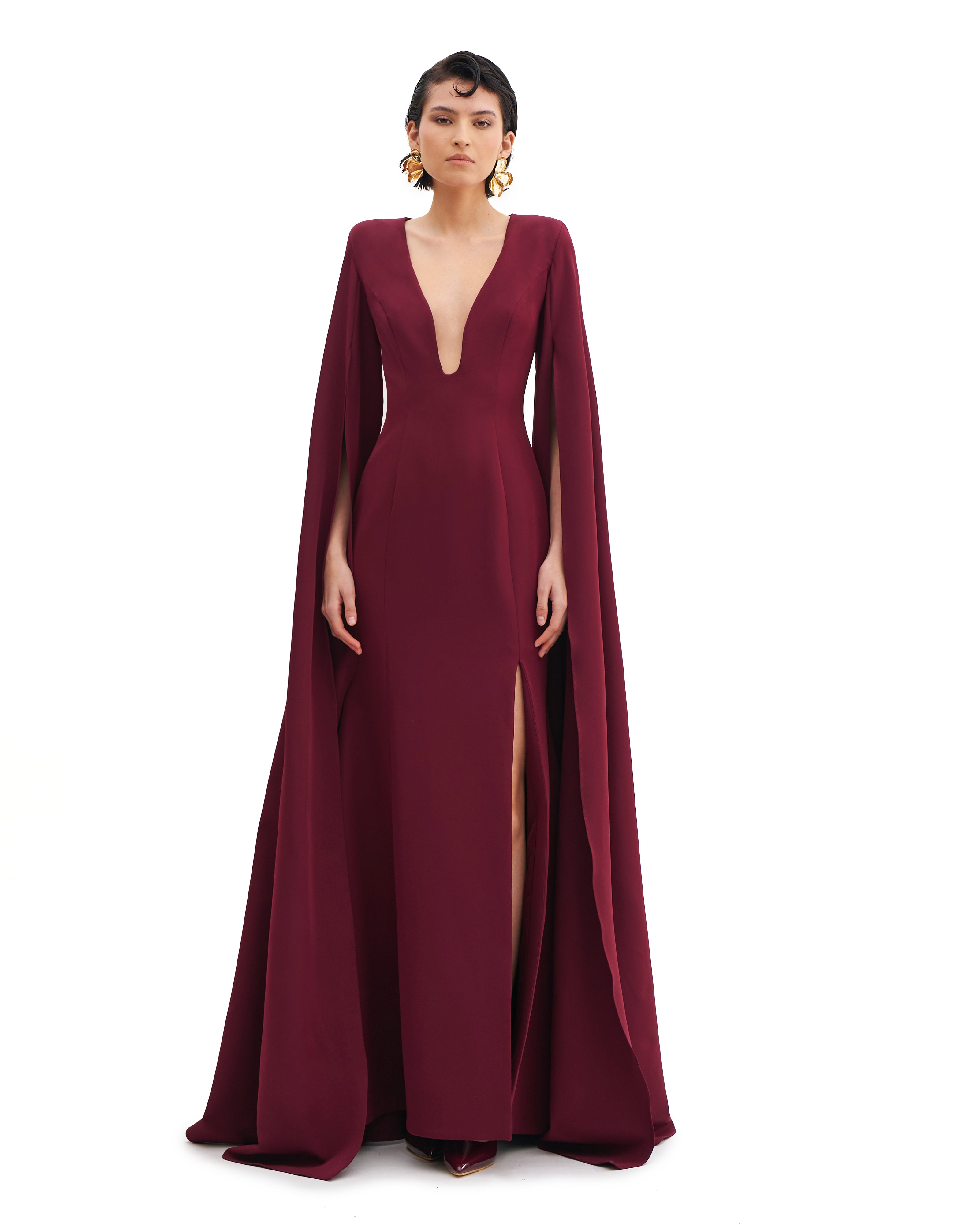 SCULPTED HARMONY WATERFALL GOWN