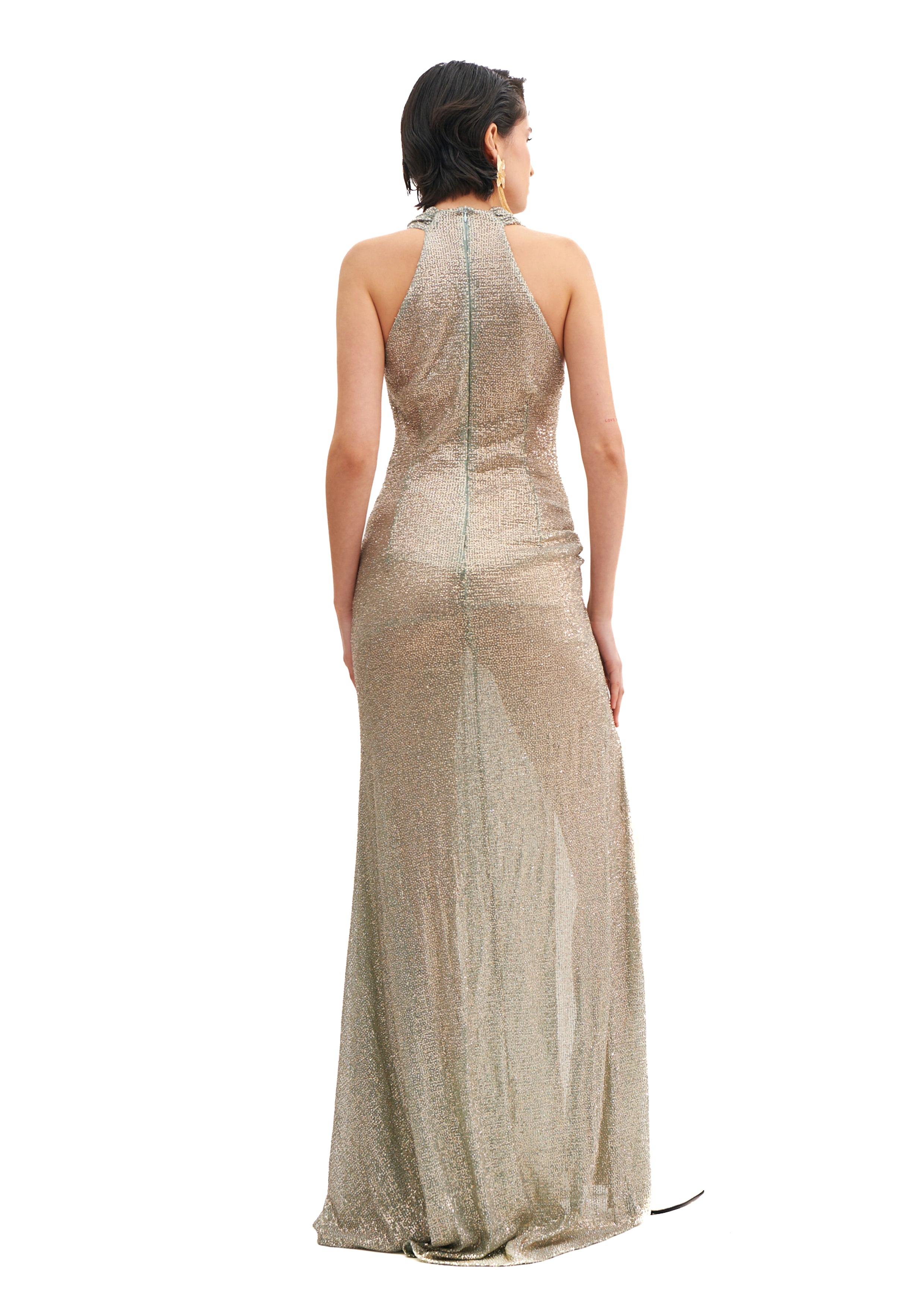 STARRY CRYSTAL SERENITY COWL DRESS