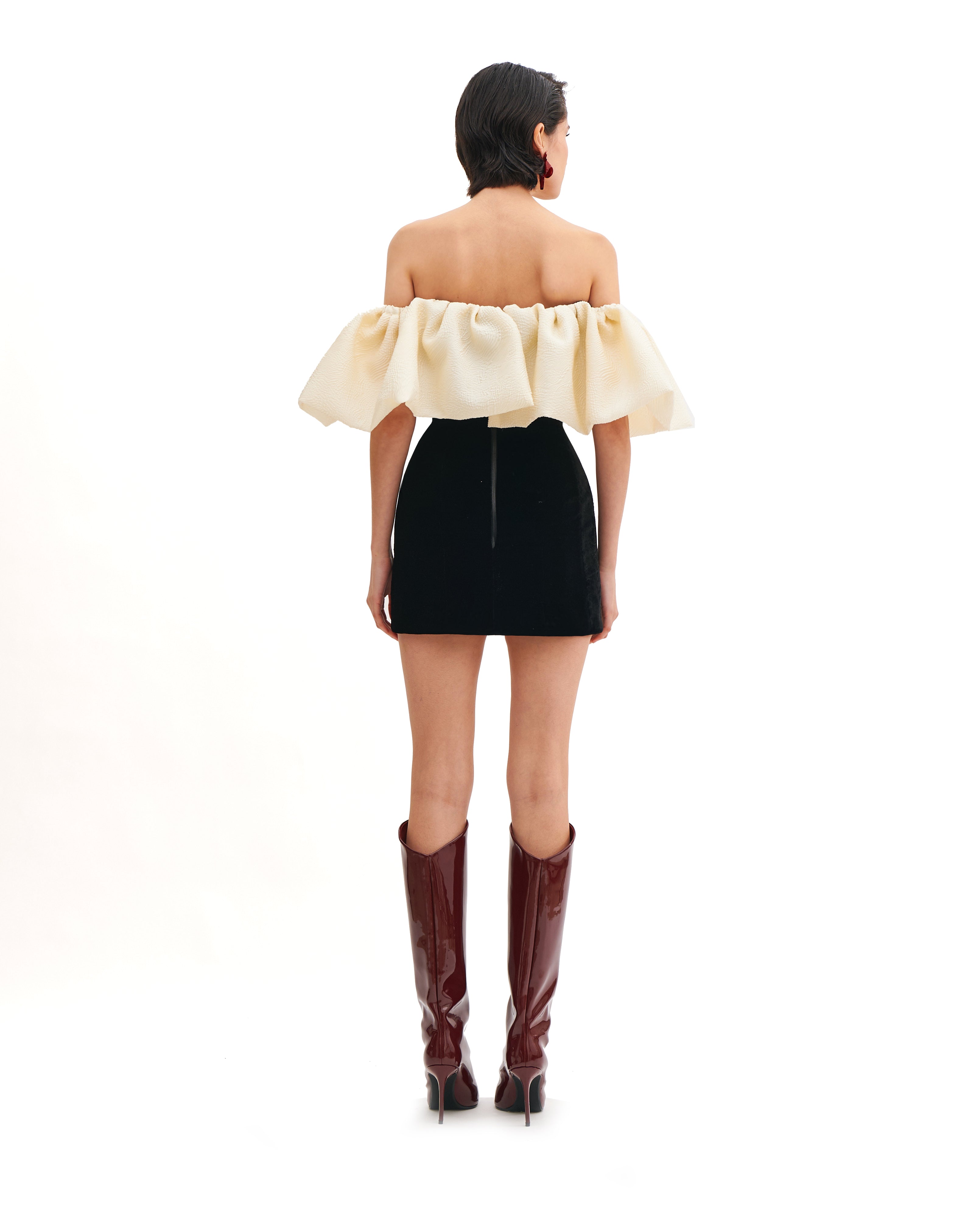 MINI DRESS WITH RADIANCE JAQUARD PETALS