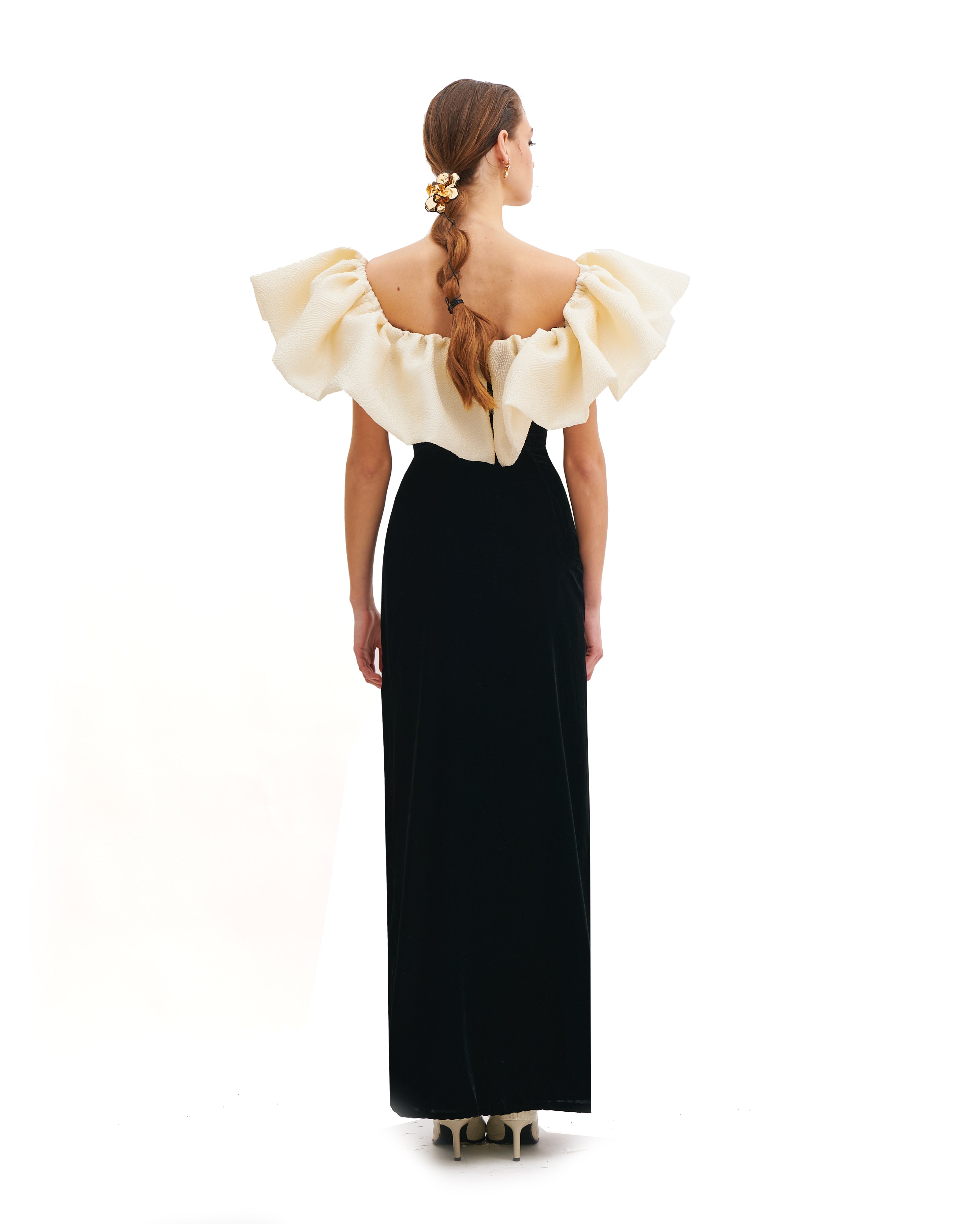 MINI DRESS WITH RADIANCE JAQUARD PETALS